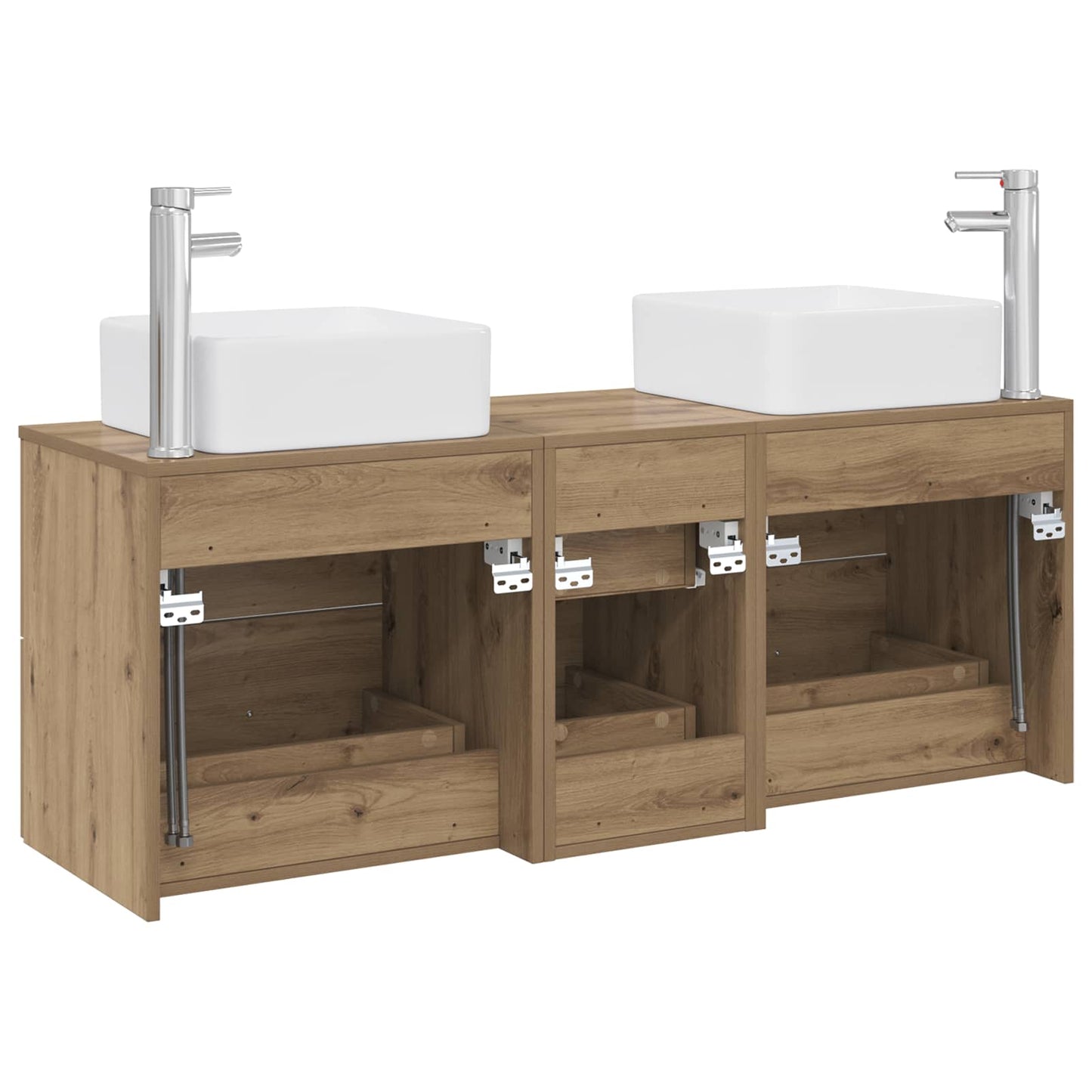 Bathroom Cabinet Set 3 pcs Artisan Oak 49.5 x 41 x 63 cm