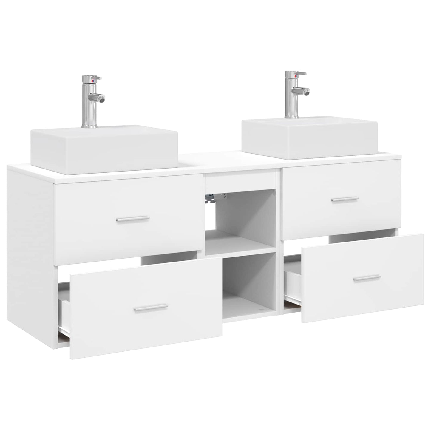 Bathroom Cabinet Set 3 pcs White 49.5 x 41 x 62.5 cm