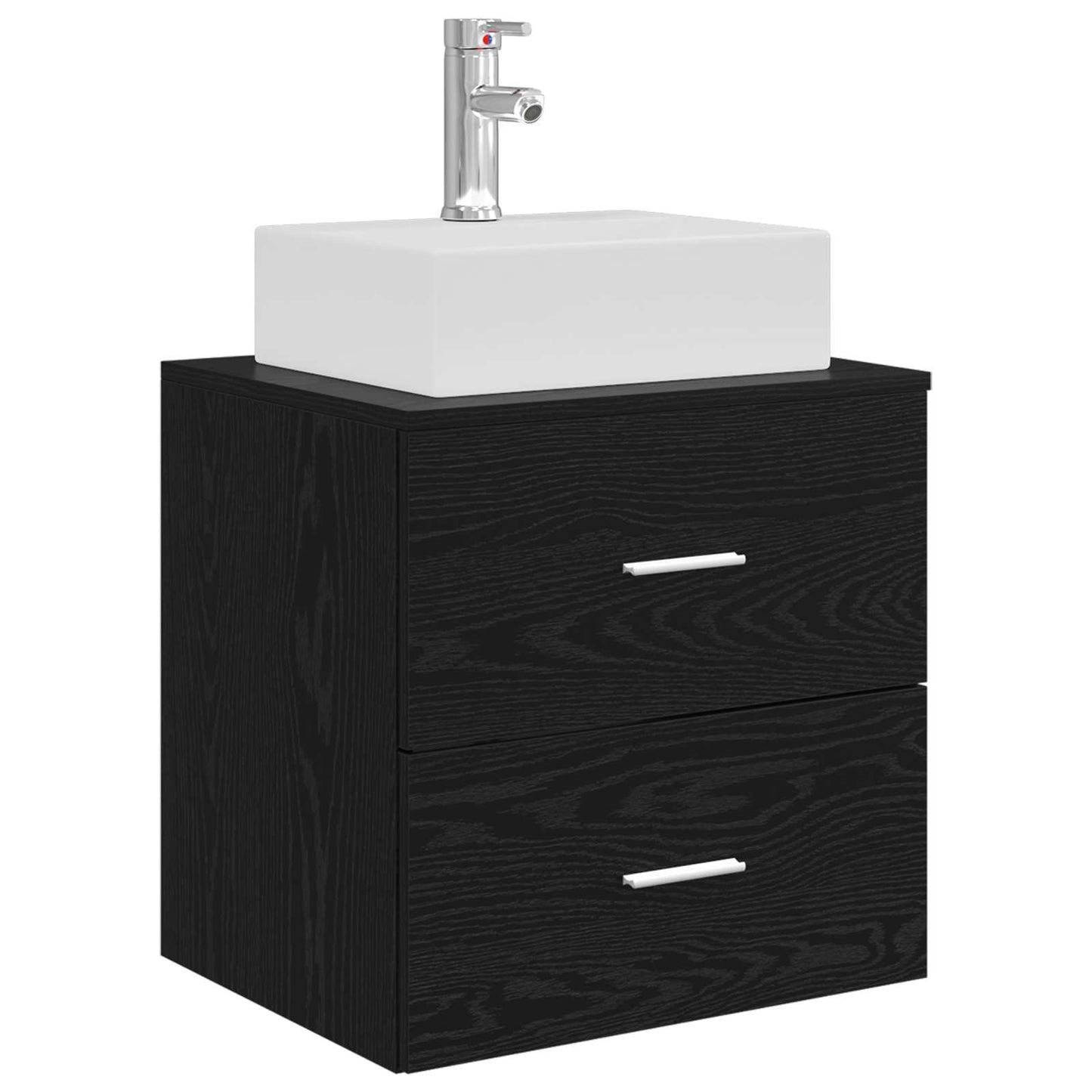 Bathroom Cabinet Set 3 pcs Black 49.5 x 41 x 62.5 cm