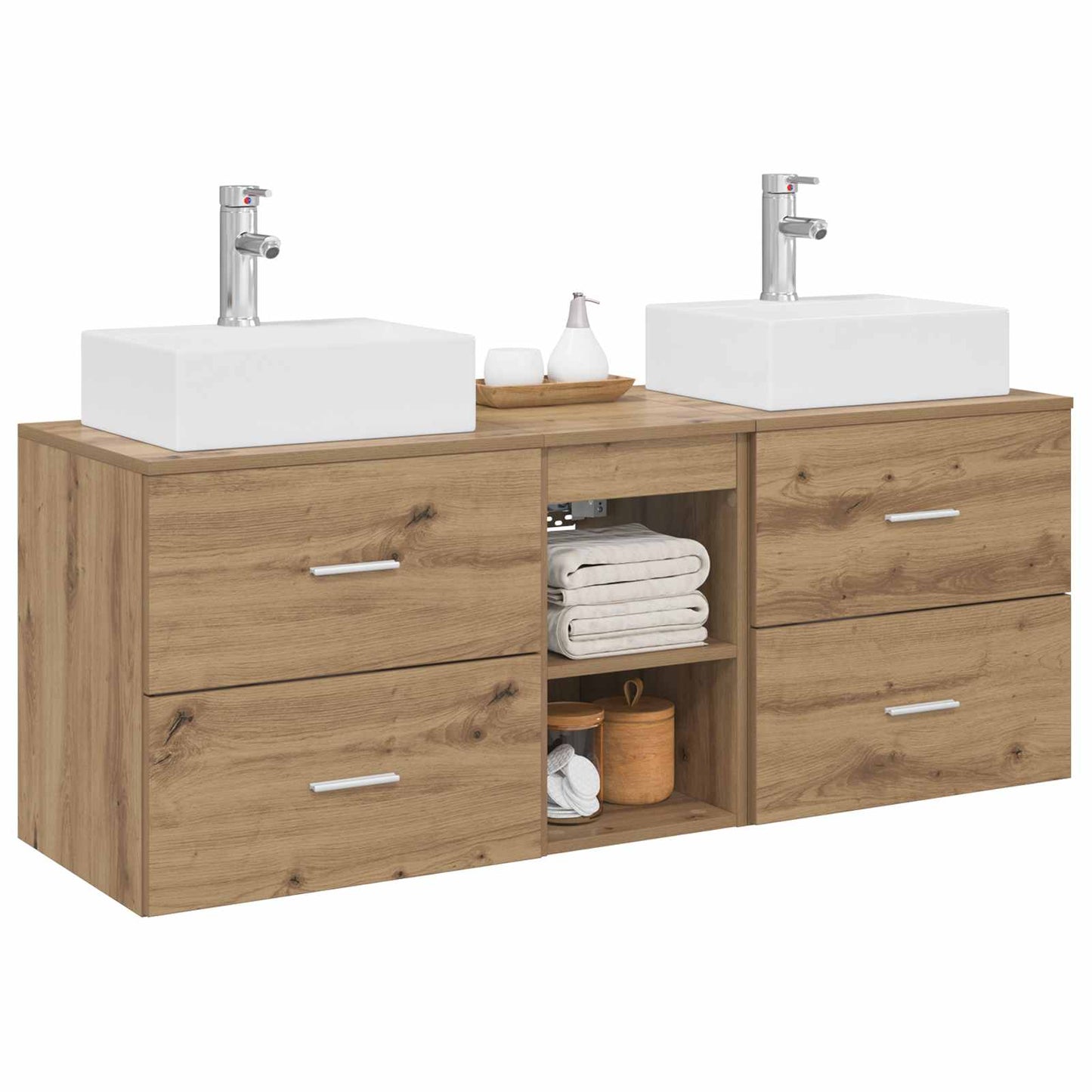 Bathroom Cabinet Set 3 pcs Artisan Oak 49.5 x 41 x 62.5 cm