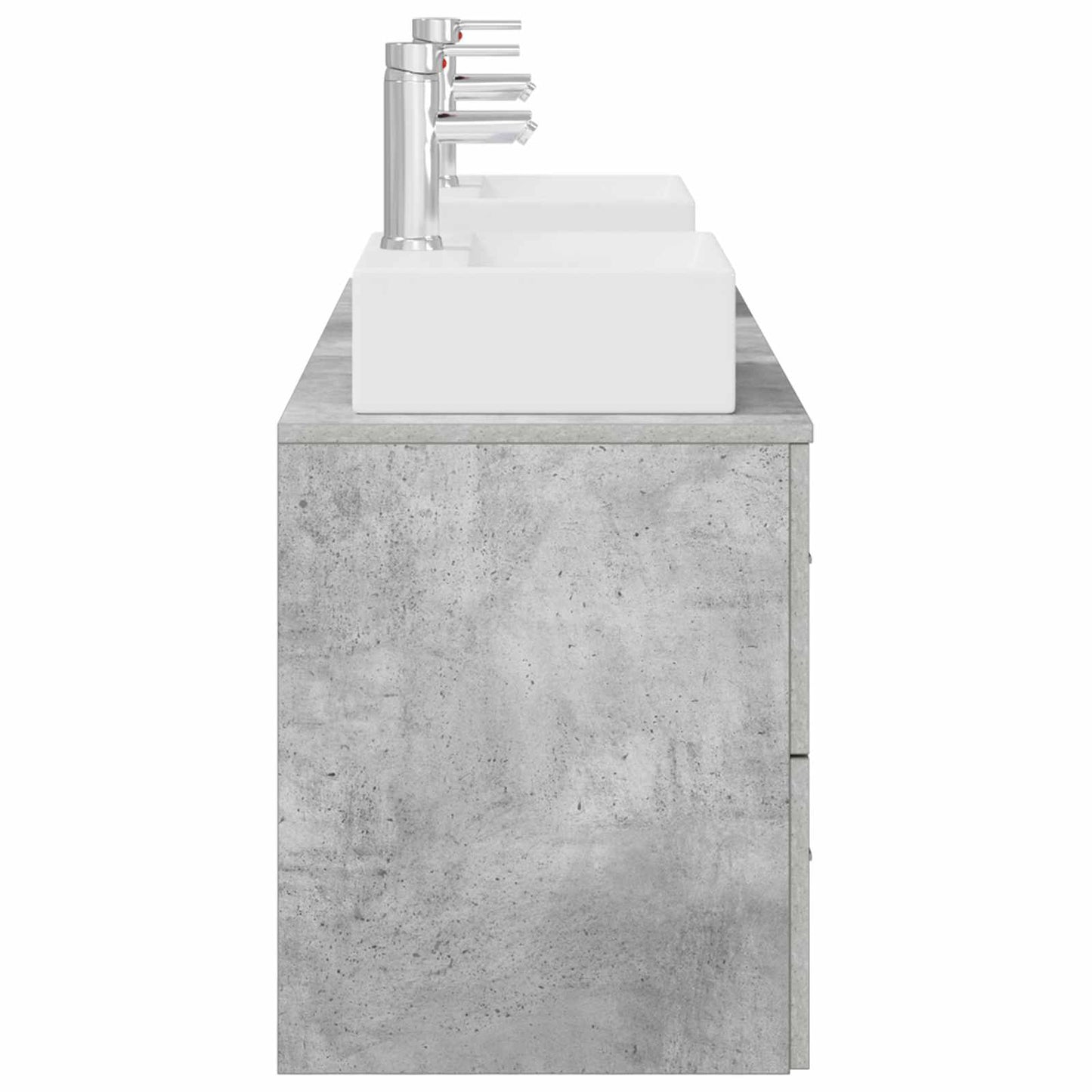 Bathroom Cabinet Set 3 pcs Concrete Grey 49.5 x 41 x 62.5 cm
