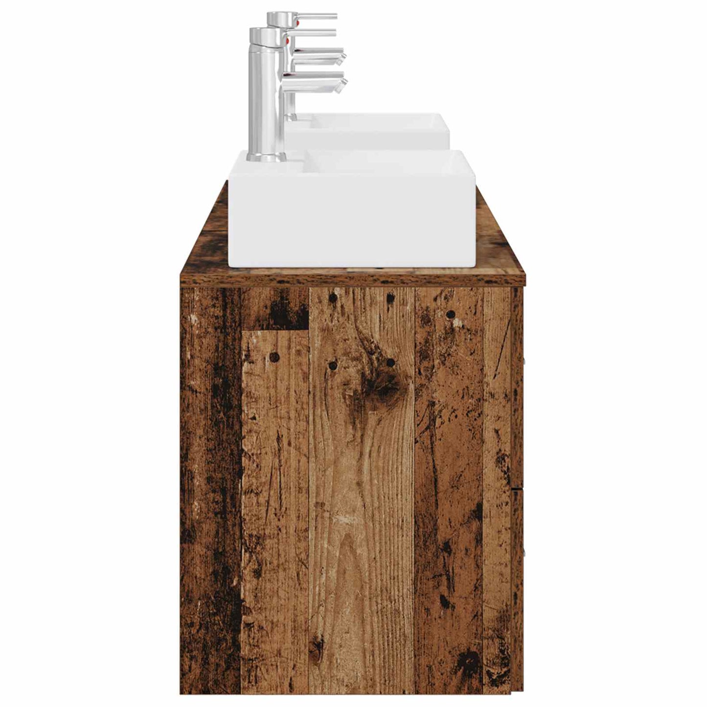Bathroom Cabinet Set 3 pcs Old Wood 49.5 x 41 x 62.5 cm