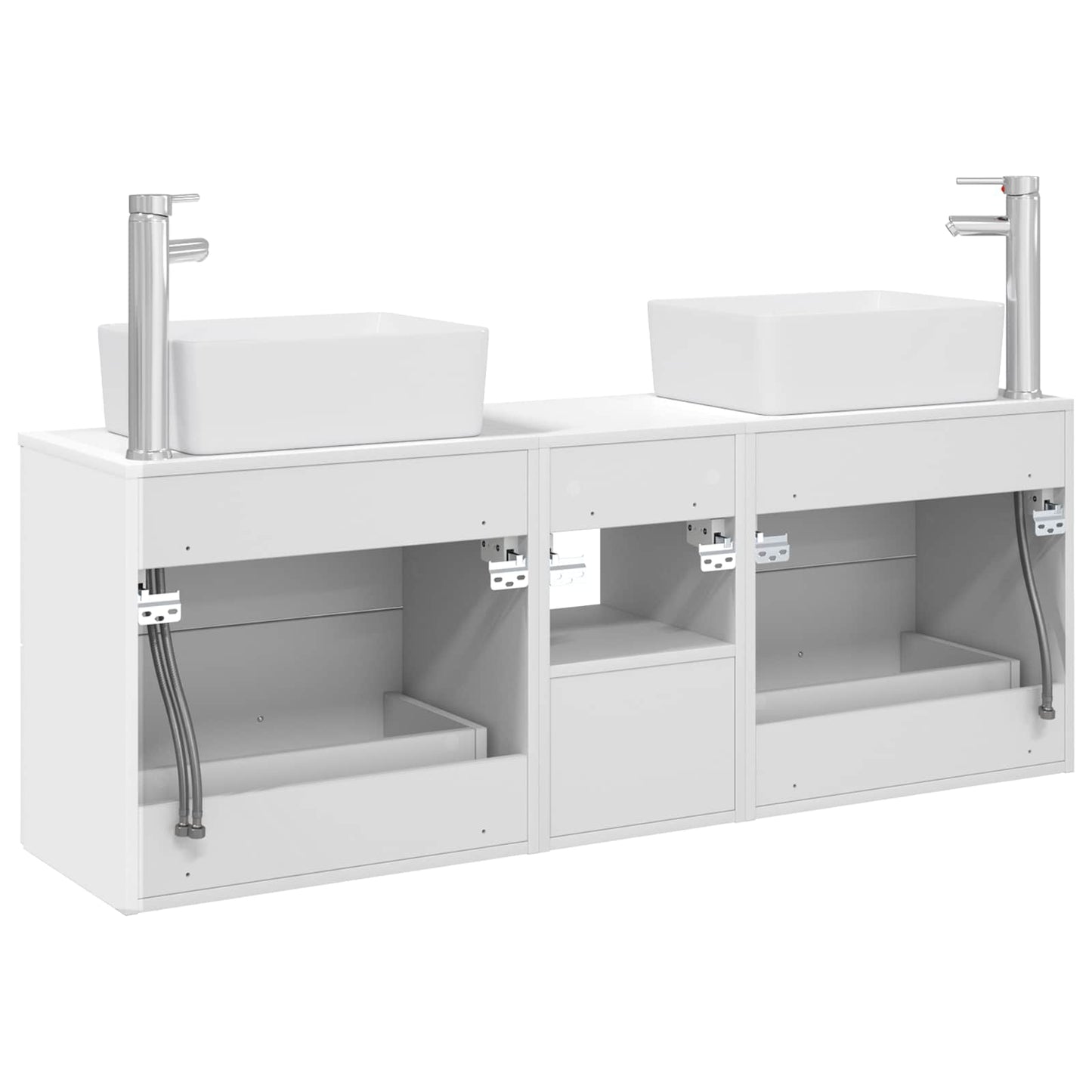 Bathroom Cabinet Set 3 pcs White 53 x 34.5 x 63 cm