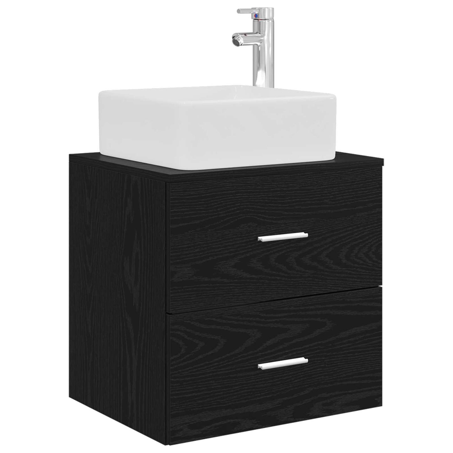Bathroom Cabinet Set 3 pcs Black 53 x 34.5 x 63 cm