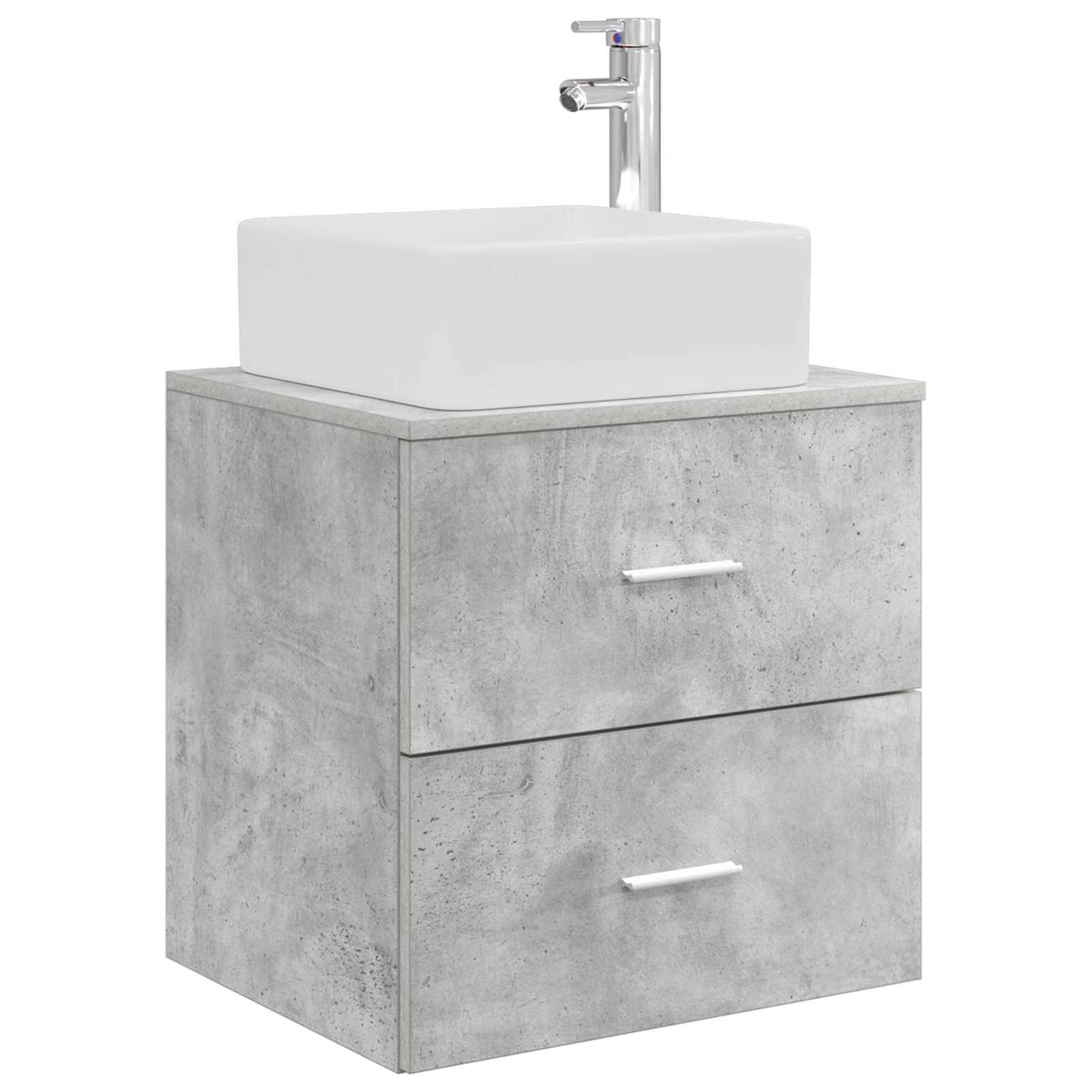 Bathroom Cabinet Set 3 pcs Concrete Grey 53 x 34.5 x 63 cm