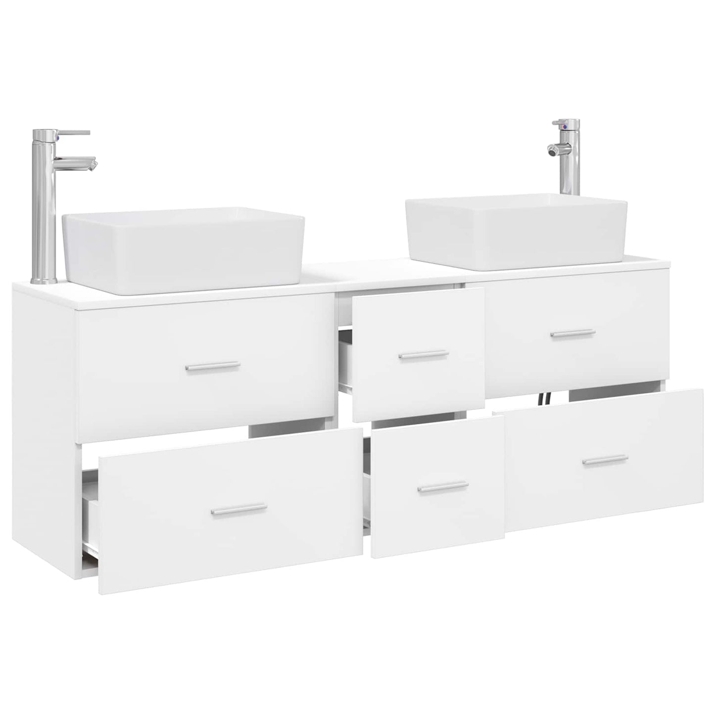 Bathroom Cabinet Set 3 pcs White 53 x 34.5 x 63 cm