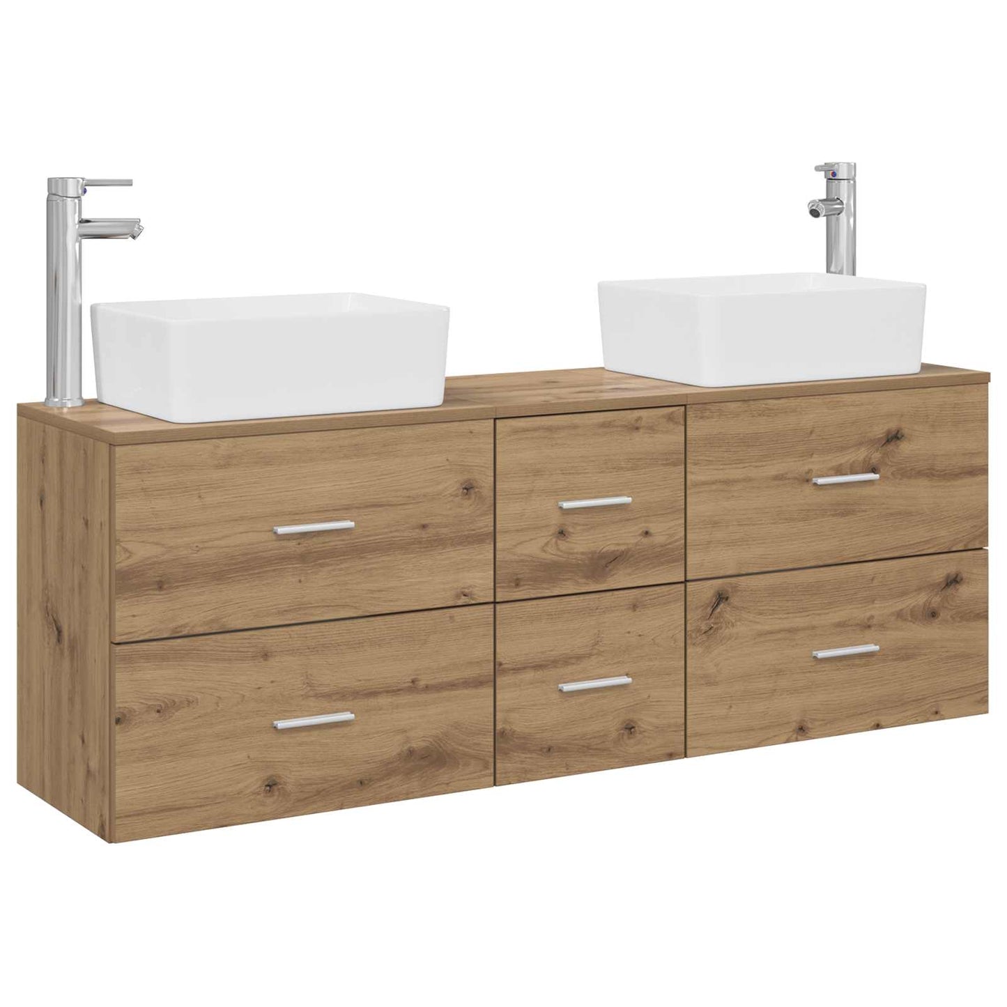 Bathroom Cabinet Set 3 pcs Artisan Oak 53 x 34.5 x 63 cm