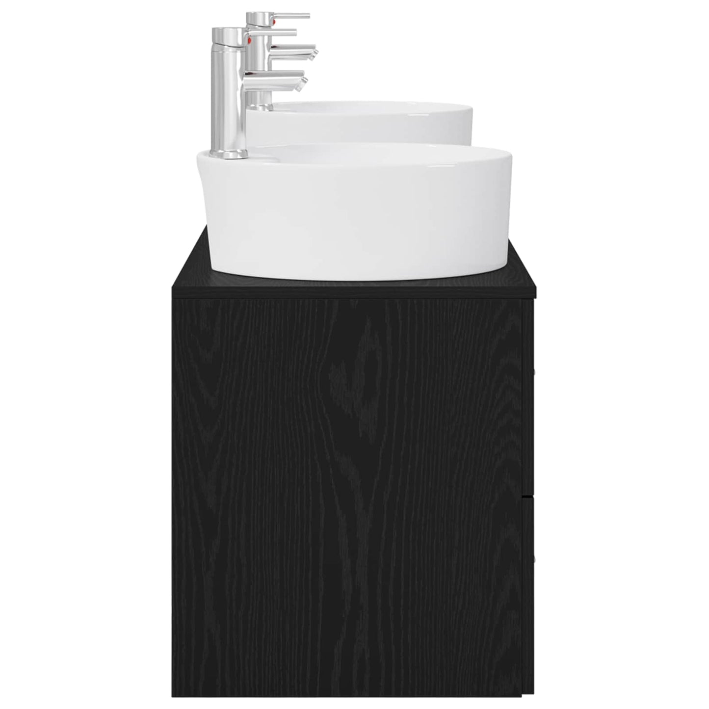 Bathroom Cabinet Set 3 pcs Black 62.5 x 44.5 x 50 cm
