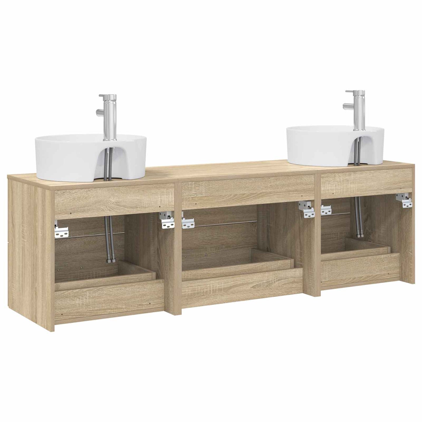 Bathroom Cabinet Set 3 pcs Sonoma Oak 62.5 x 44.5 x 50 cm