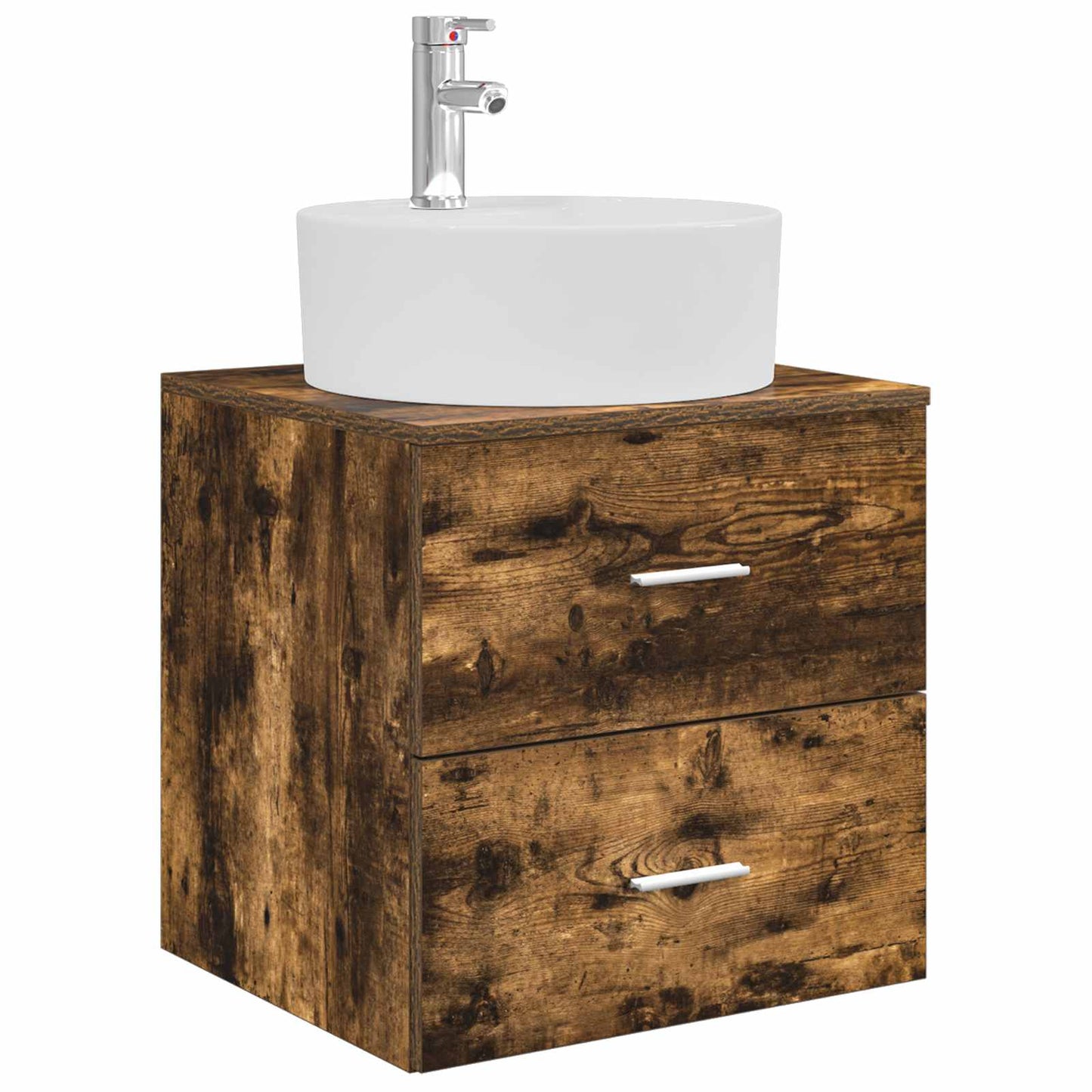 Bathroom Cabinet Set 3 pcs Smoked Oak 62.5 x 44.5 x 50 cm
