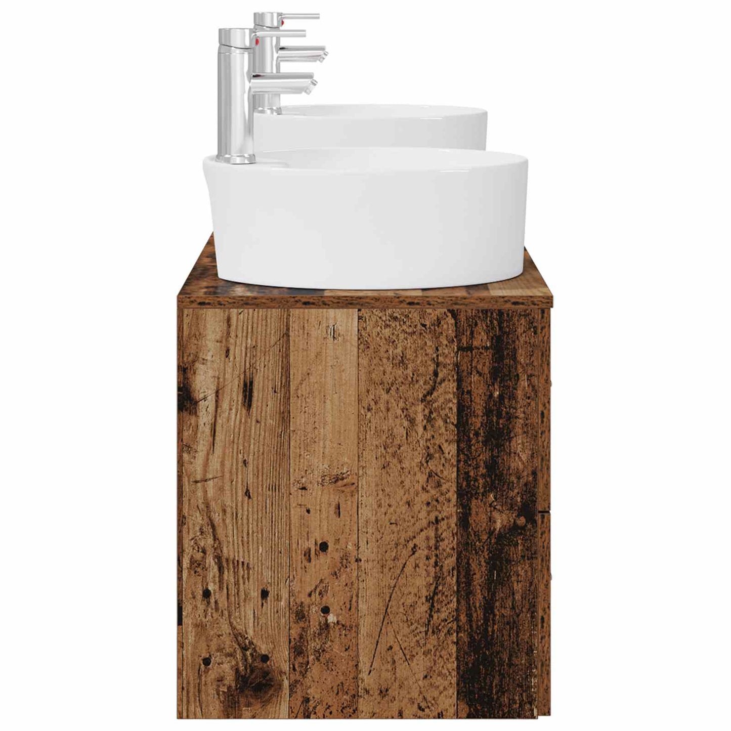 Bathroom Cabinet Set 3 pcs Old Wood 62.5 x 44.5 x 50 cm