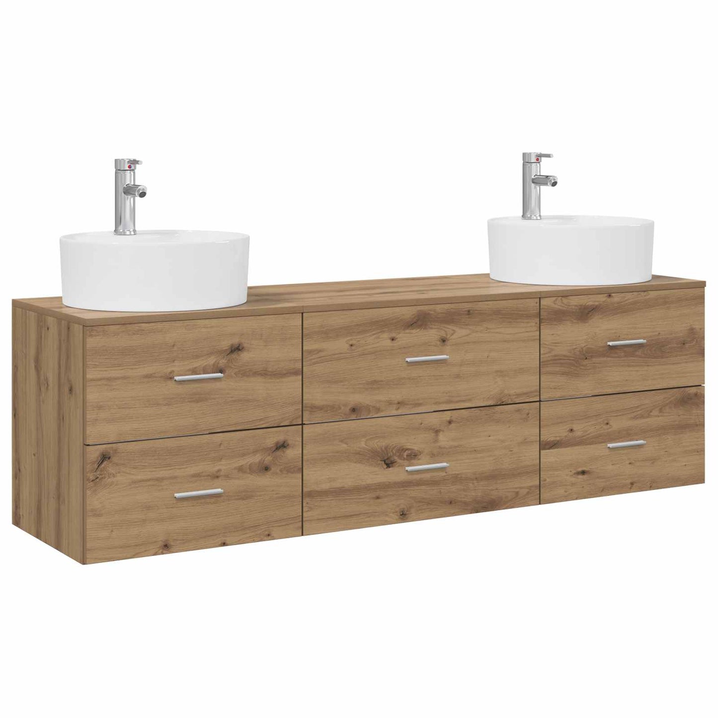 Bathroom Cabinet Set 3 pcs Artisan Oak 62.5 x 44.5 x 50 cm