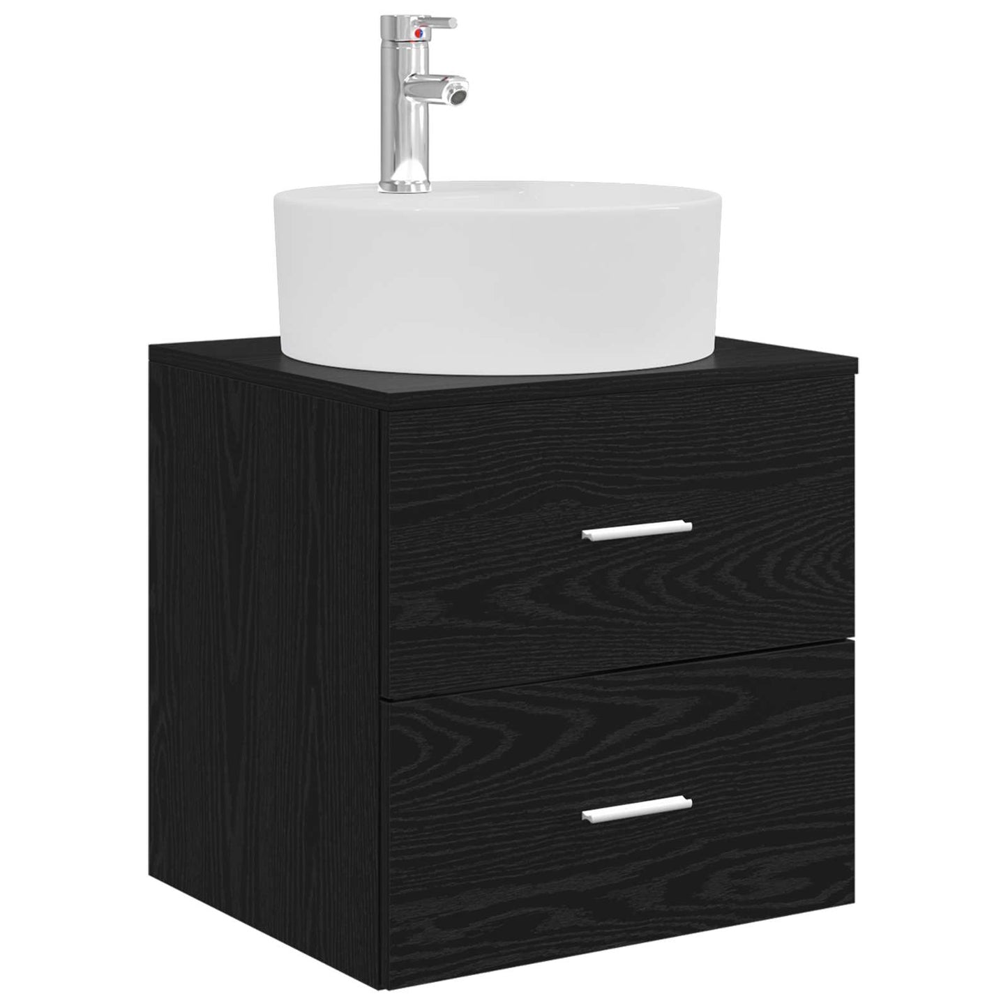 Bathroom Cabinet Set 3 pcs Black 49.5 x 44.5 x 65 cm