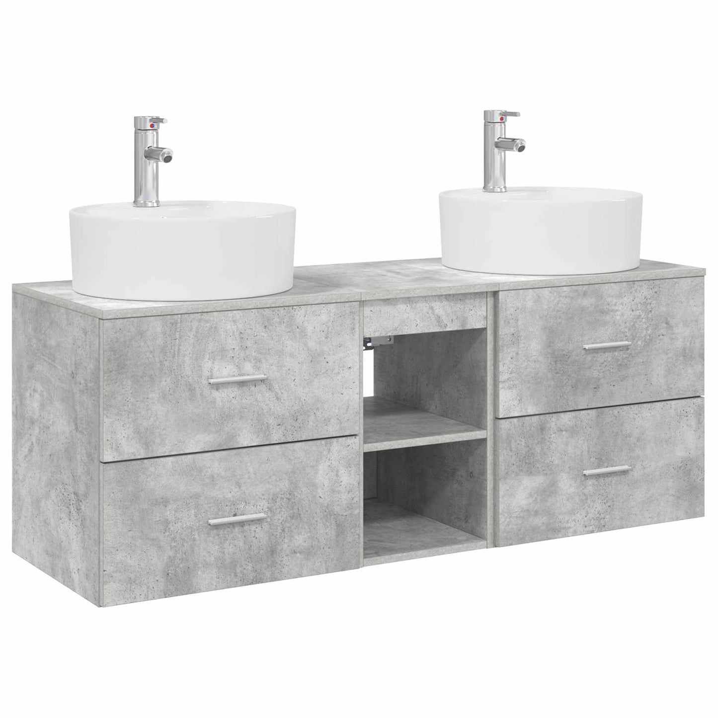Bathroom Cabinet Set 3 pcs Concrete Grey 49.5 x 44.5 x 65 cm