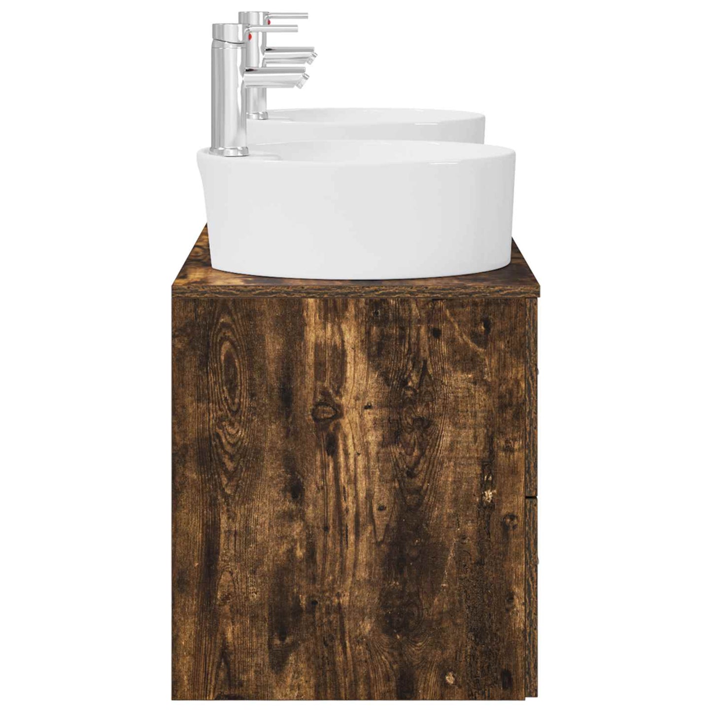Bathroom Cabinet Set 3 pcs Smoked Oak 49.5 x 44.5 x 65 cm