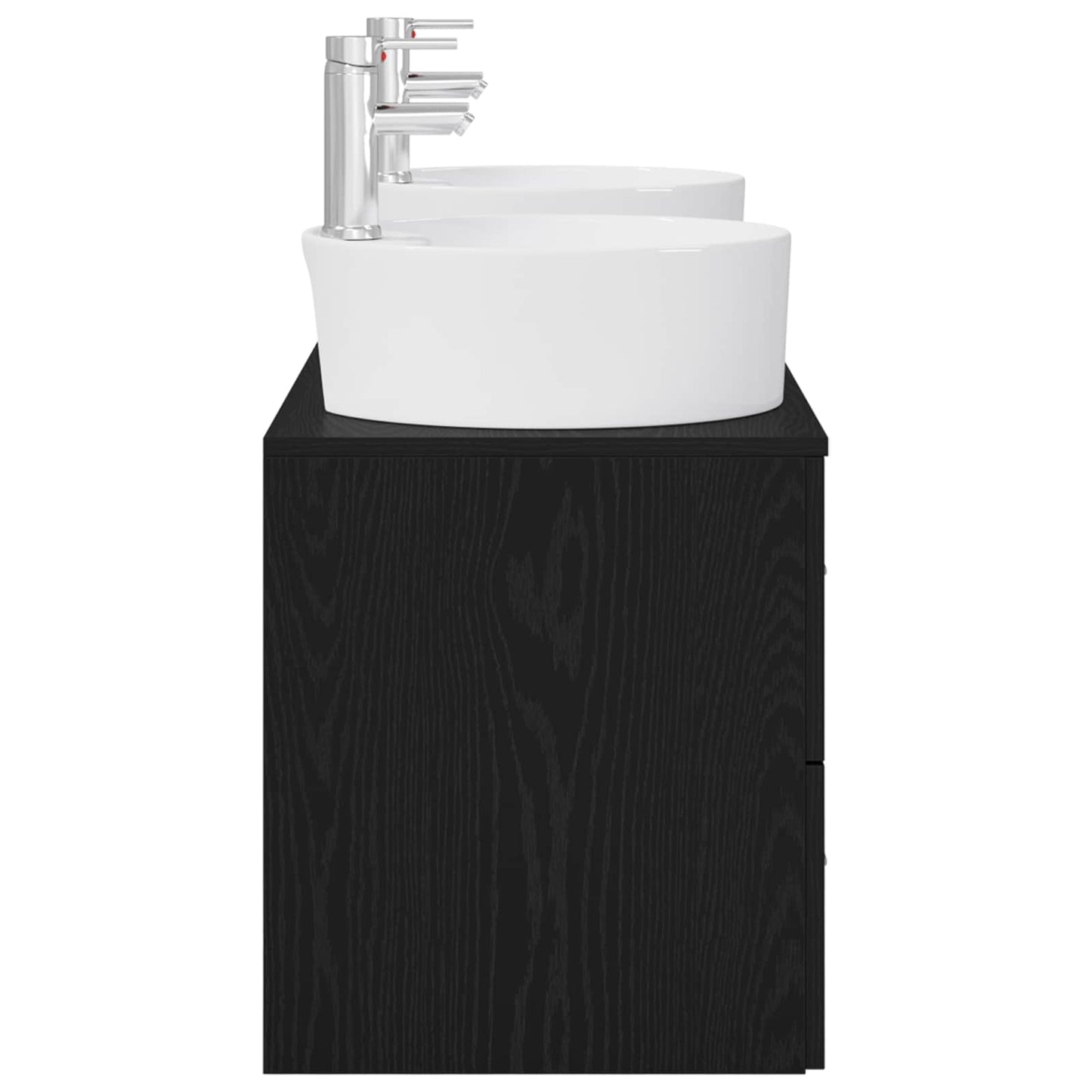 Bathroom Furniture Set 3 pcs Black 49.5 x 44.5 x 65 cm