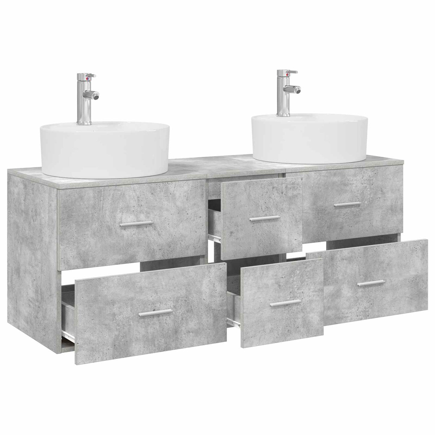 Bathroom Furniture Set 3 pcs Concrete Grey 49.5 x 44.5 x 65 cm
