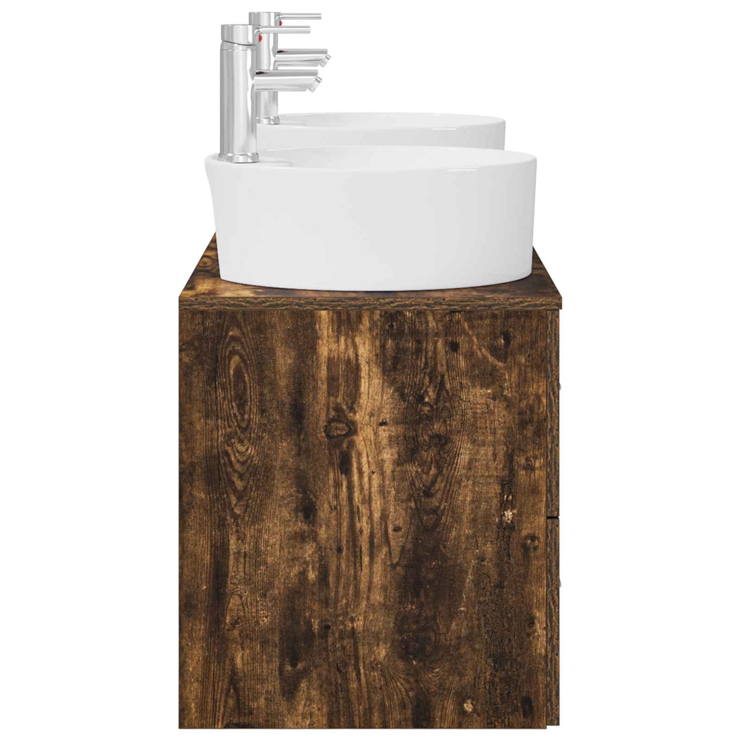 Bathroom Furniture Set 3 pcs Smoked Oak 49.5 x 44.5 x 65 cm