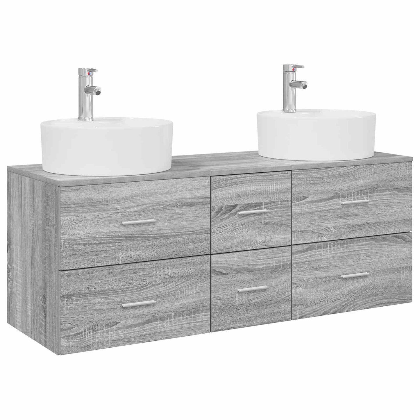 Bathroom Furniture Set 3 pcs Grey Sonoma 49.5 x 44.5 x 65 cm