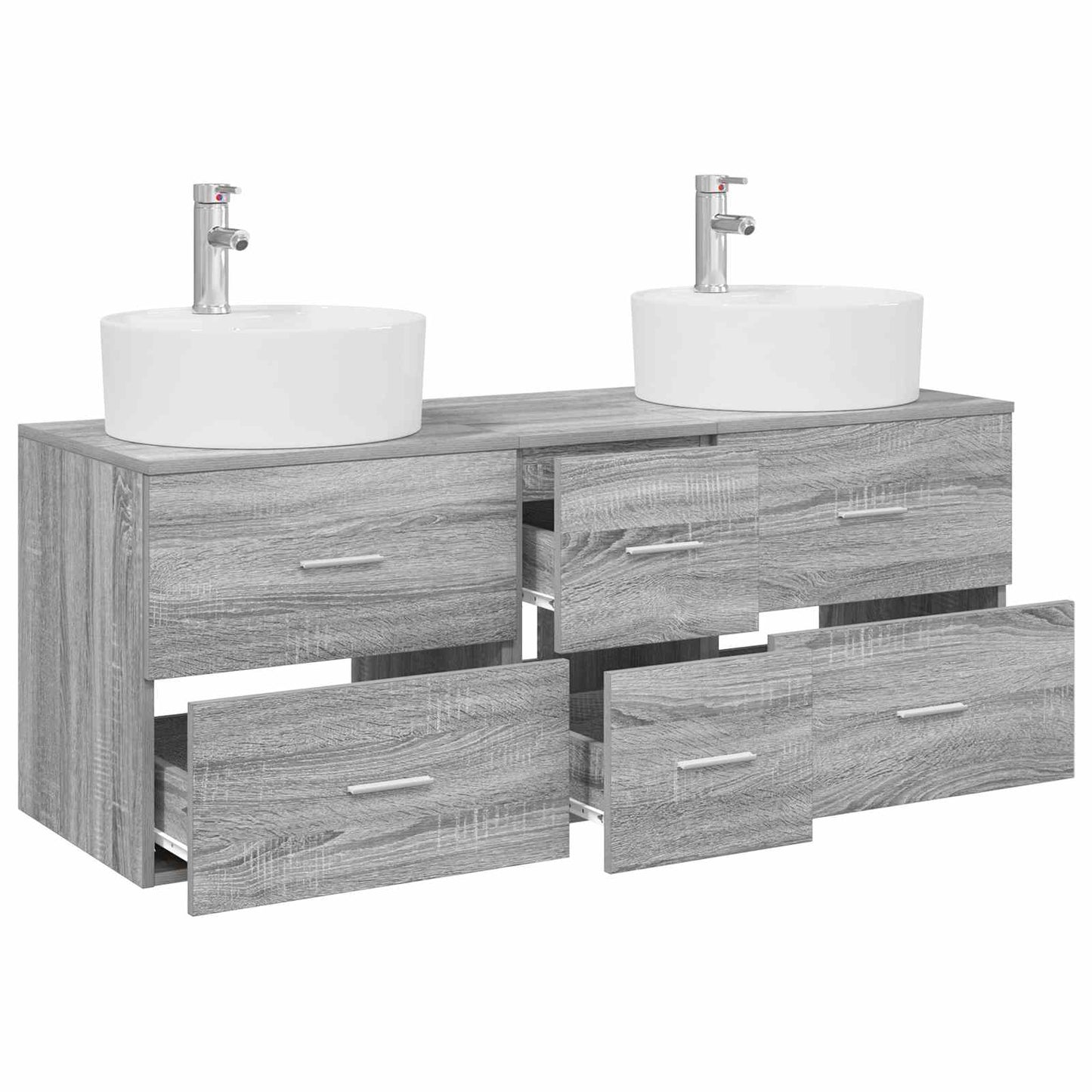 Bathroom Furniture Set 3 pcs Grey Sonoma 49.5 x 44.5 x 65 cm