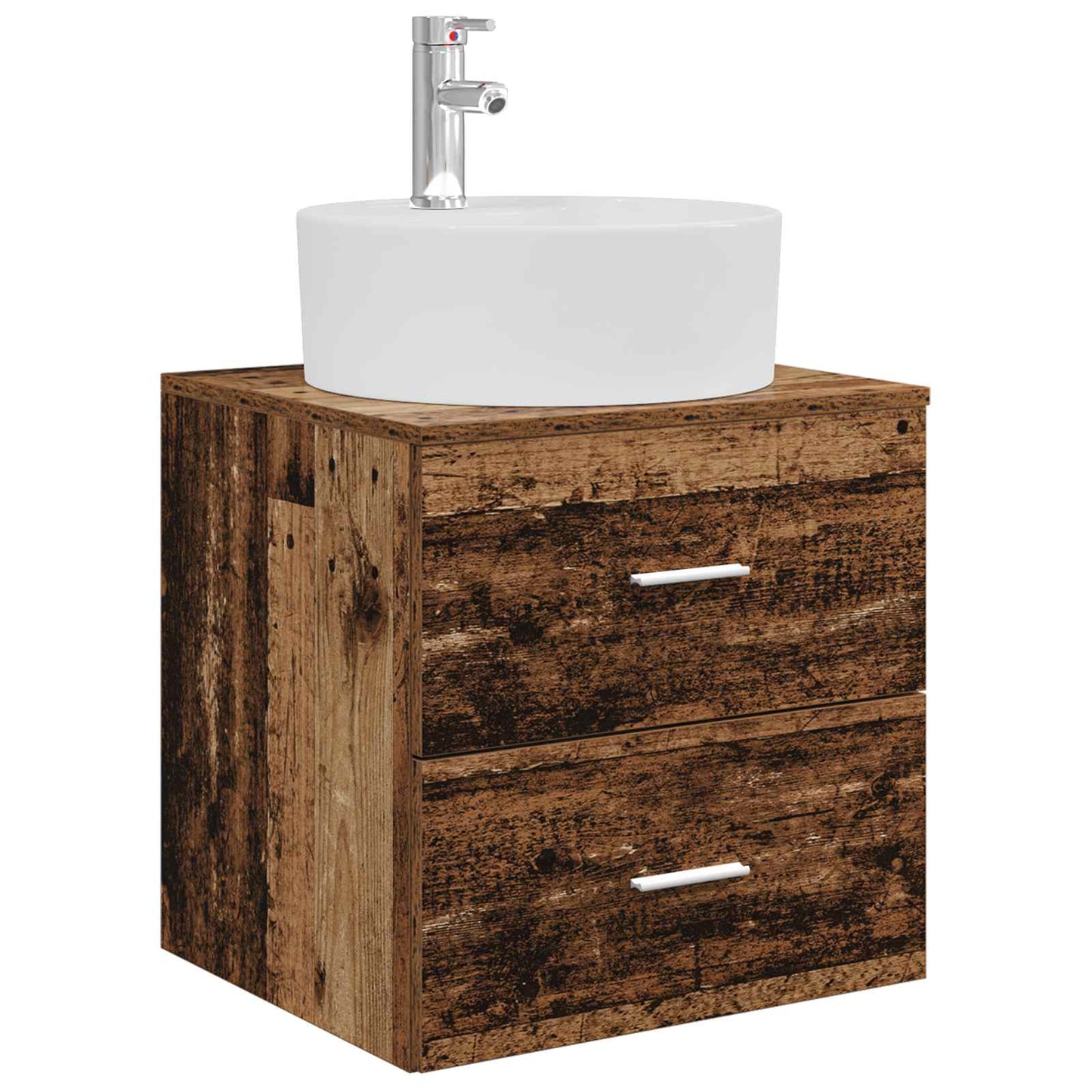 Bathroom Furniture Set 3 pcs Old Wood 49.5 x 44.5 x 65 cm