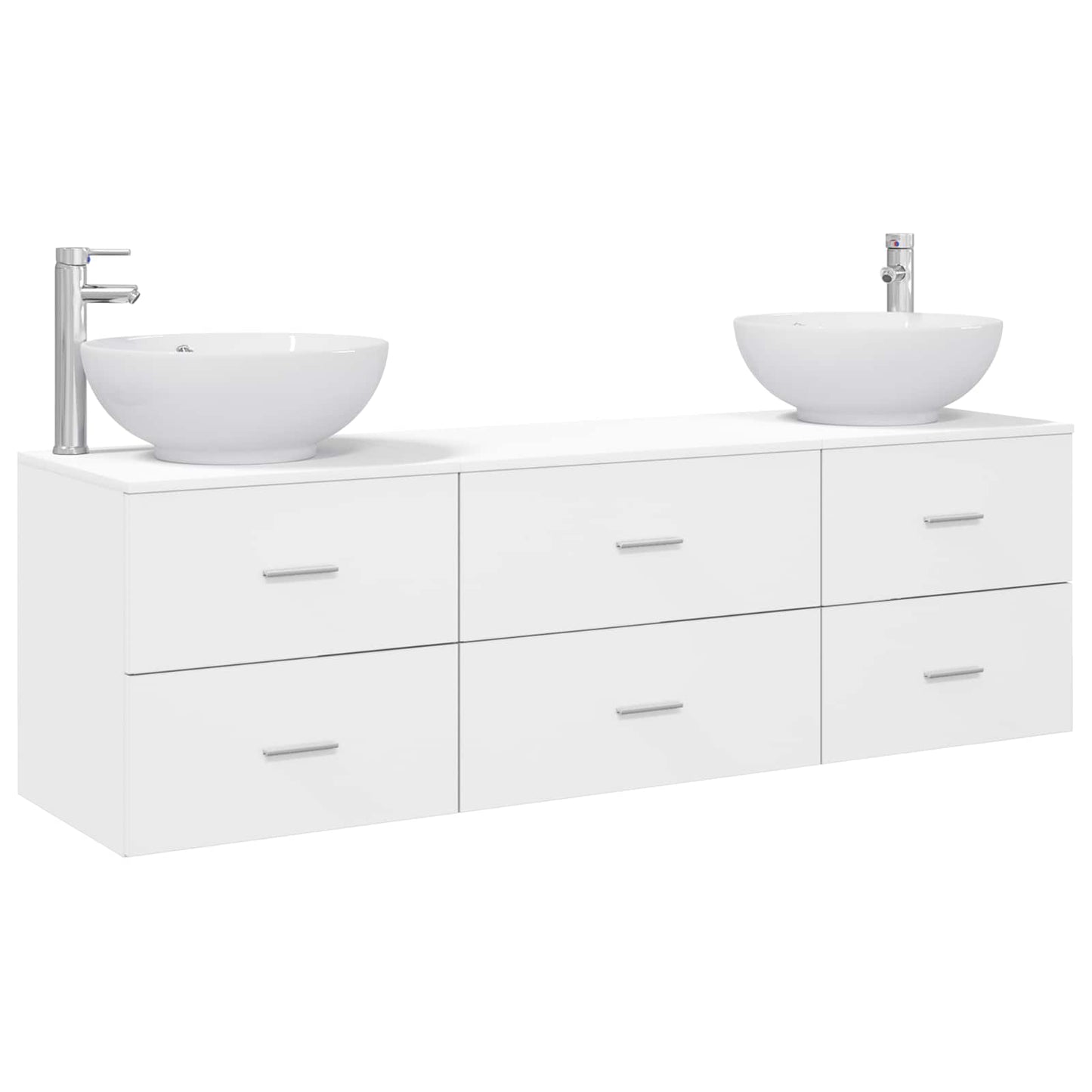Bathroom Furniture Set 3 pcs White 49.5 x 44.5 x 65 cm