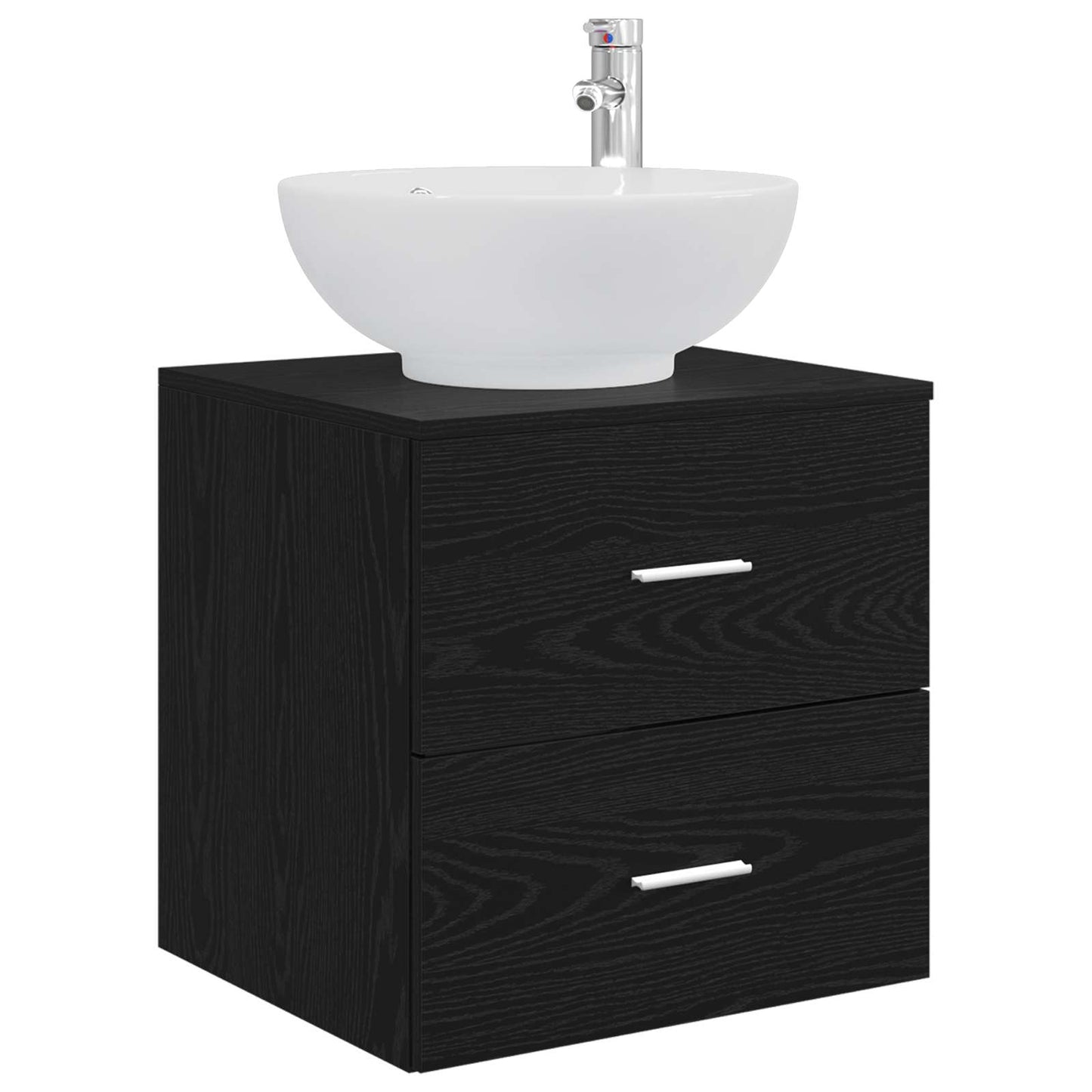 Bathroom Furniture Set 3 pcs Black 49.5 x 44.5 x 65 cm