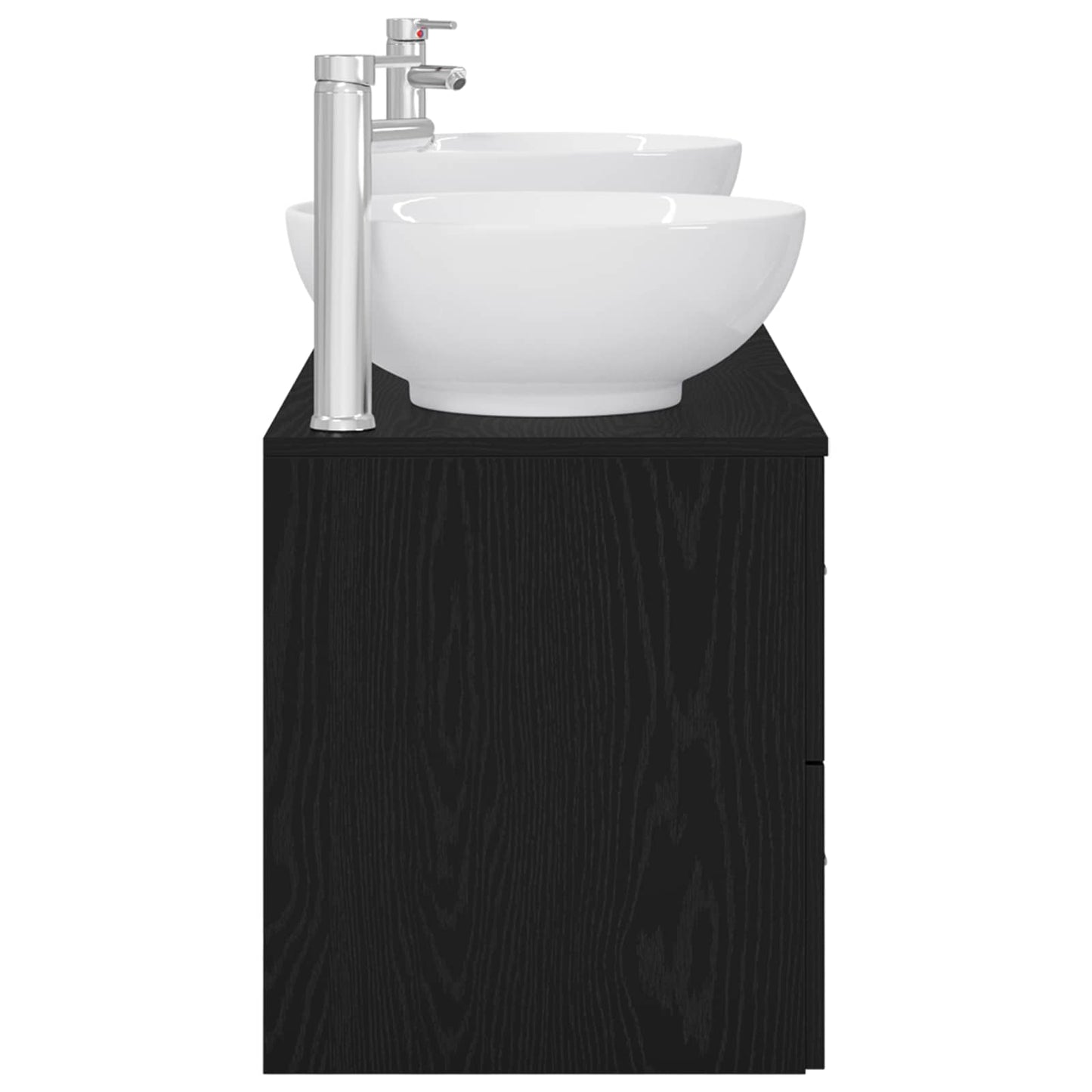 Bathroom Furniture Set 3 pcs Black 49.5 x 44.5 x 65 cm