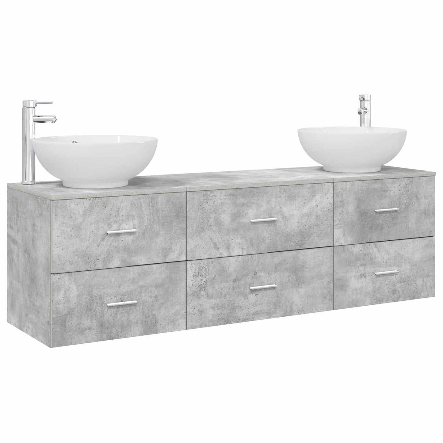 Bathroom Furniture Set 3 pcs Concrete Grey 49.5 x 44.5 x 65 cm