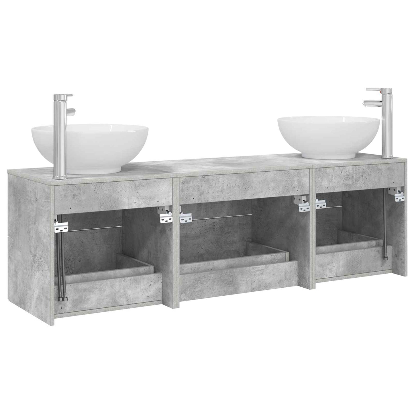 Bathroom Furniture Set 3 pcs Concrete Grey 49.5 x 44.5 x 65 cm