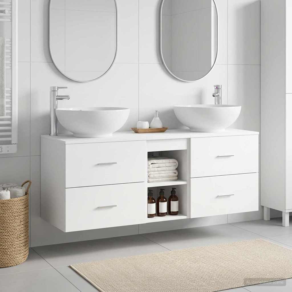 Bathroom Furniture Set 3 pcs White 49.5 x 44.5 x 65 cm