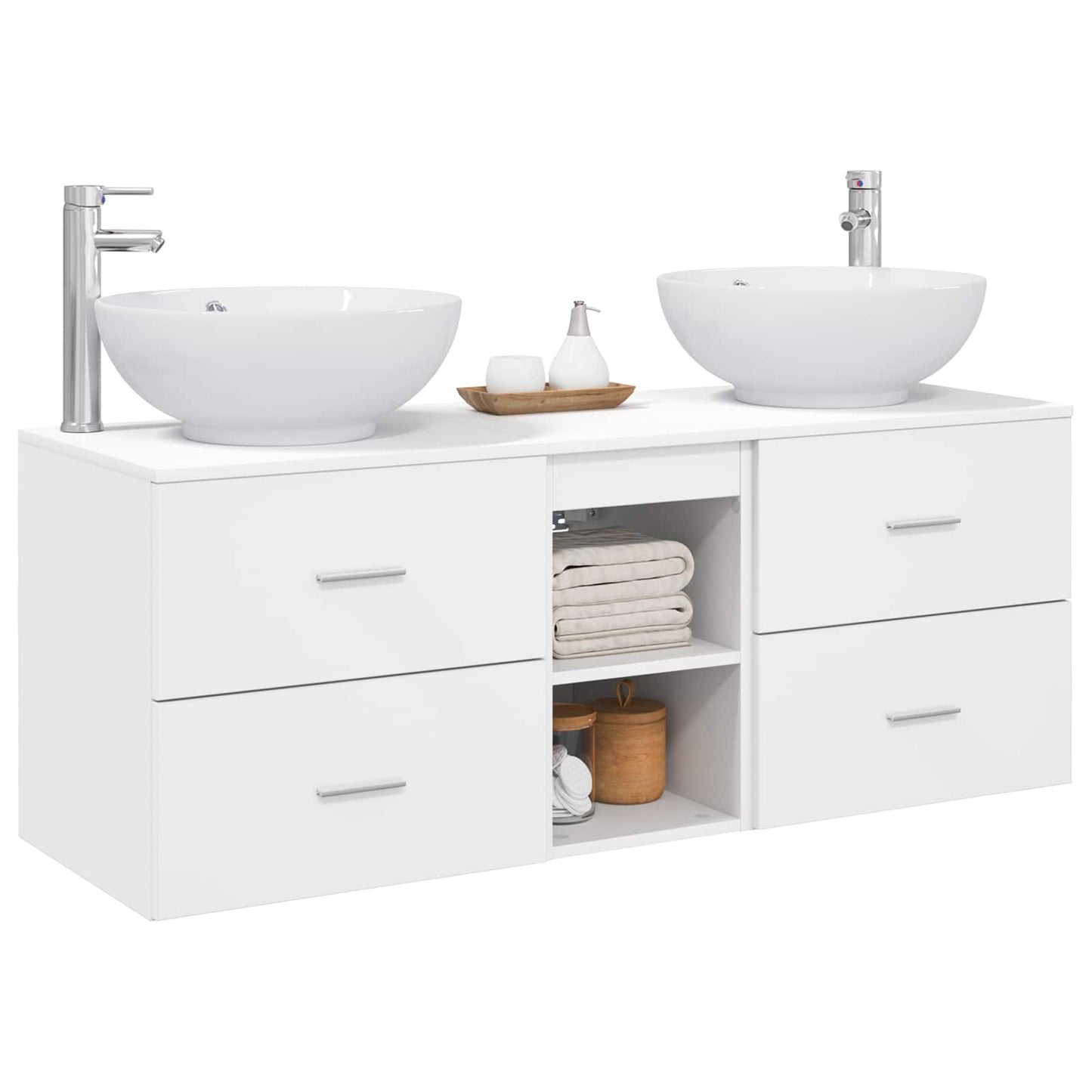 Bathroom Furniture Set 3 pcs White 49.5 x 44.5 x 65 cm