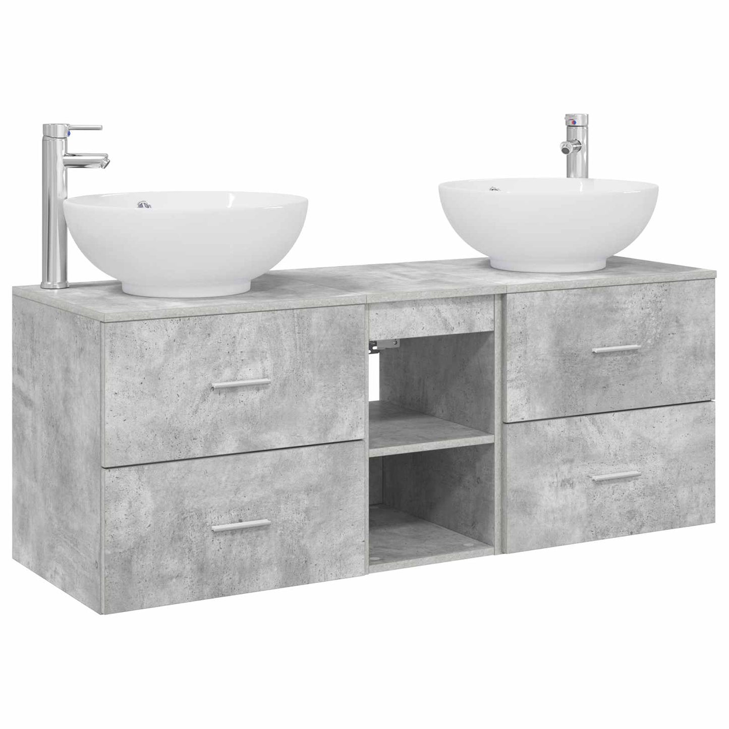 Bathroom Furniture Set 3 pcs Concrete Grey 49.5 x 44.5 x 65 cm
