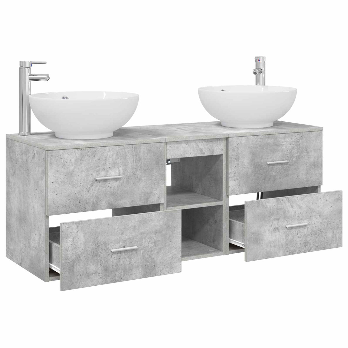 Bathroom Furniture Set 3 pcs Concrete Grey 49.5 x 44.5 x 65 cm