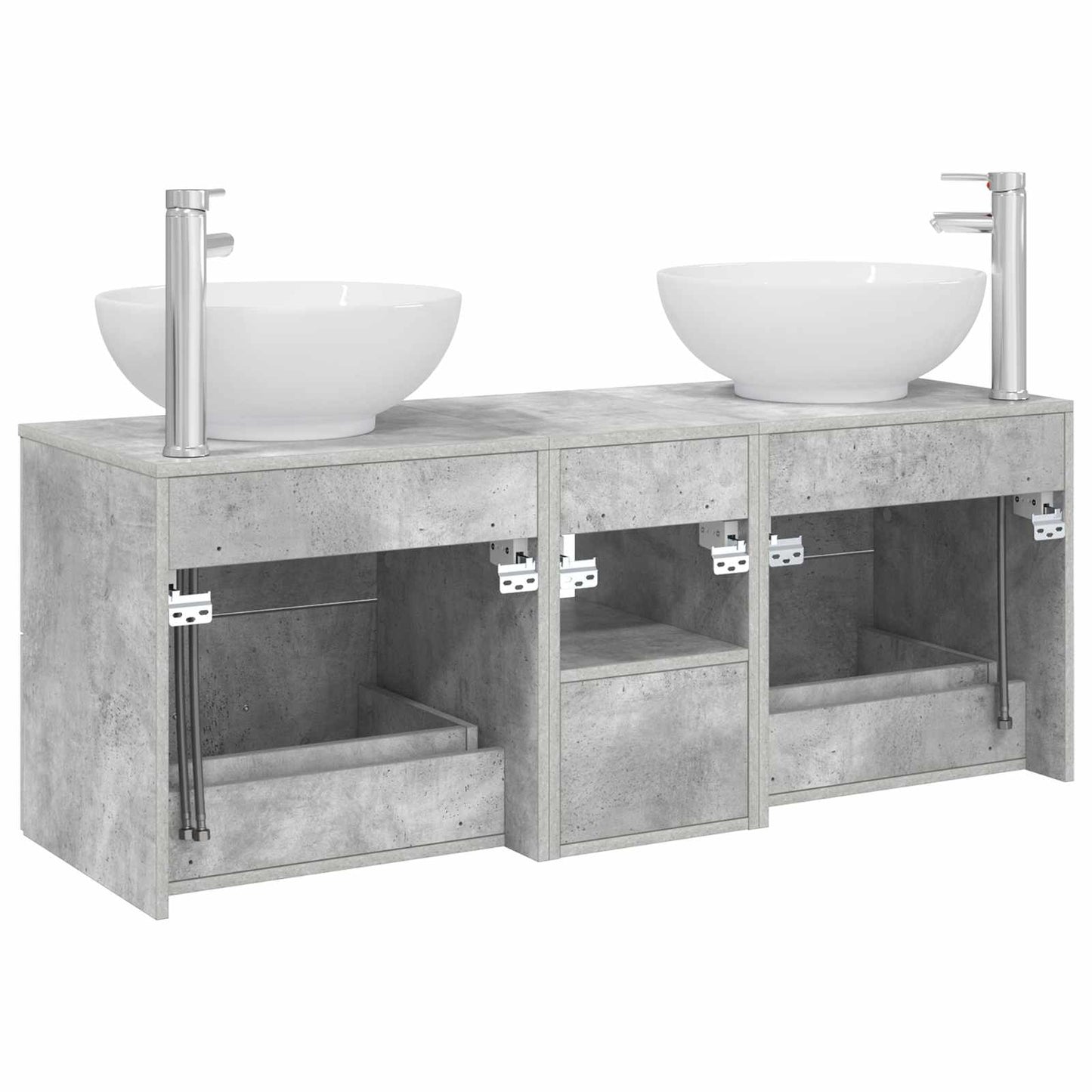 Bathroom Furniture Set 3 pcs Concrete Grey 49.5 x 44.5 x 65 cm