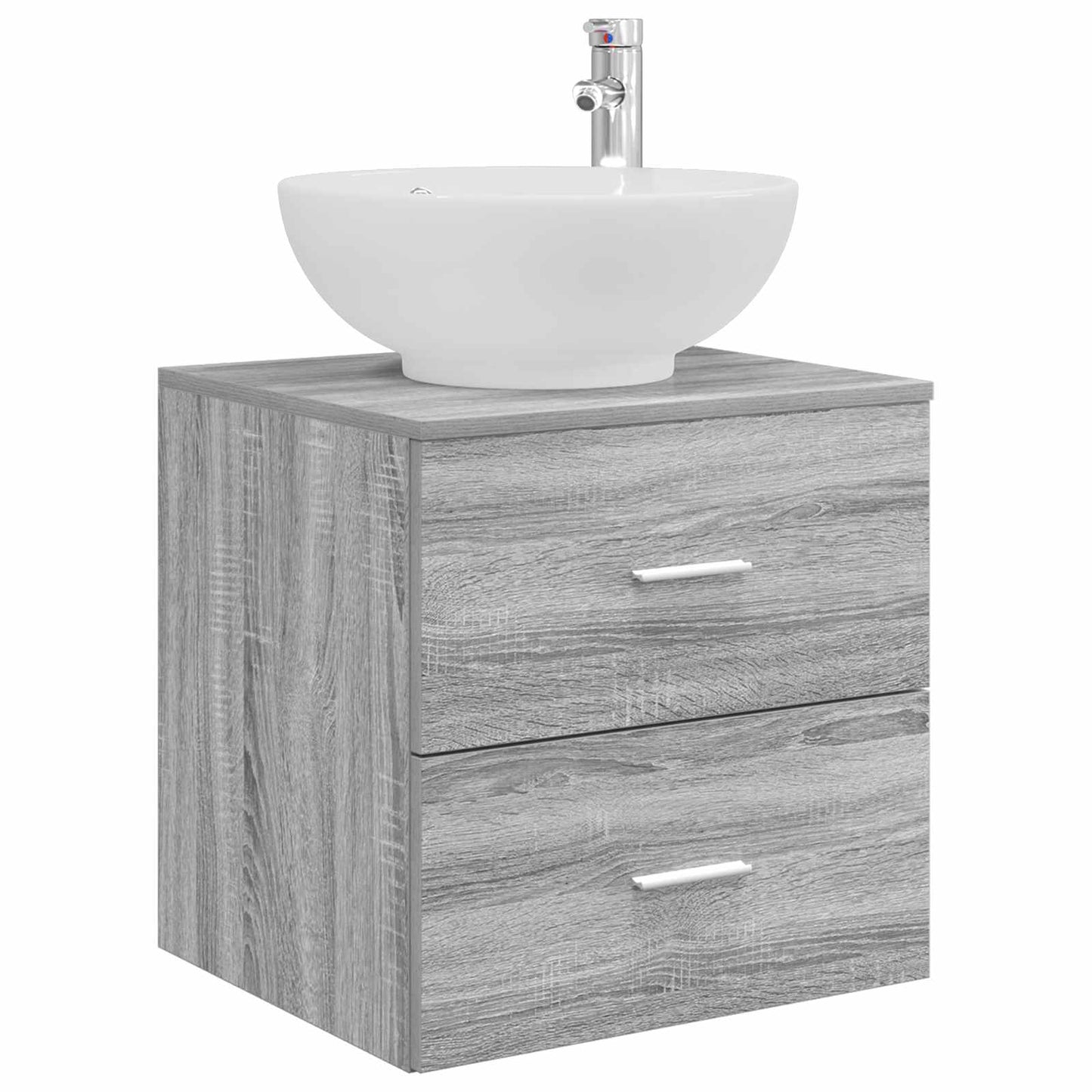 Bathroom Furniture Set 3 pcs Grey Sonoma 49.5 x 44.5 x 65 cm