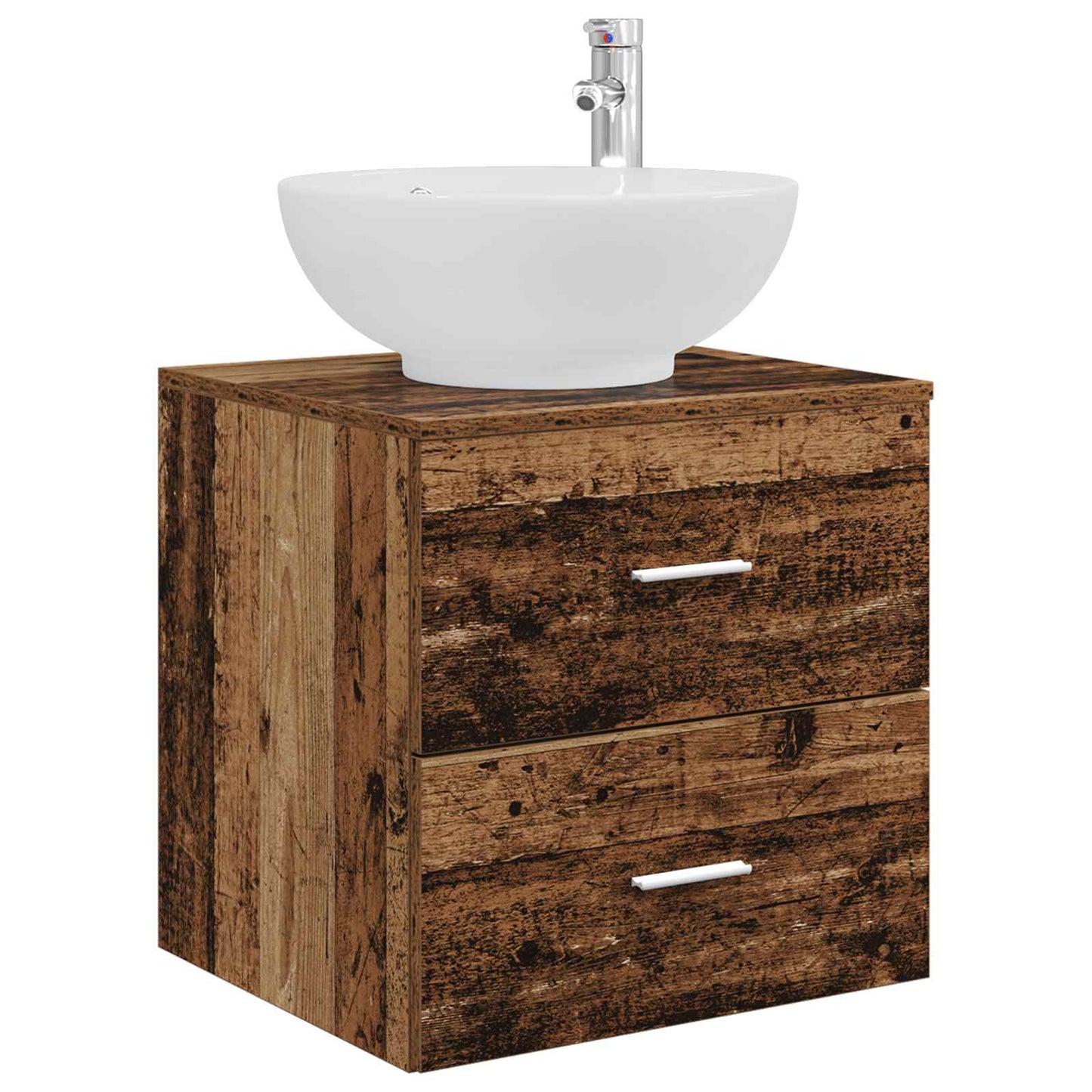 Bathroom Furniture Set 3 pcs Old Wood 49.5 x 44.5 x 65 cm