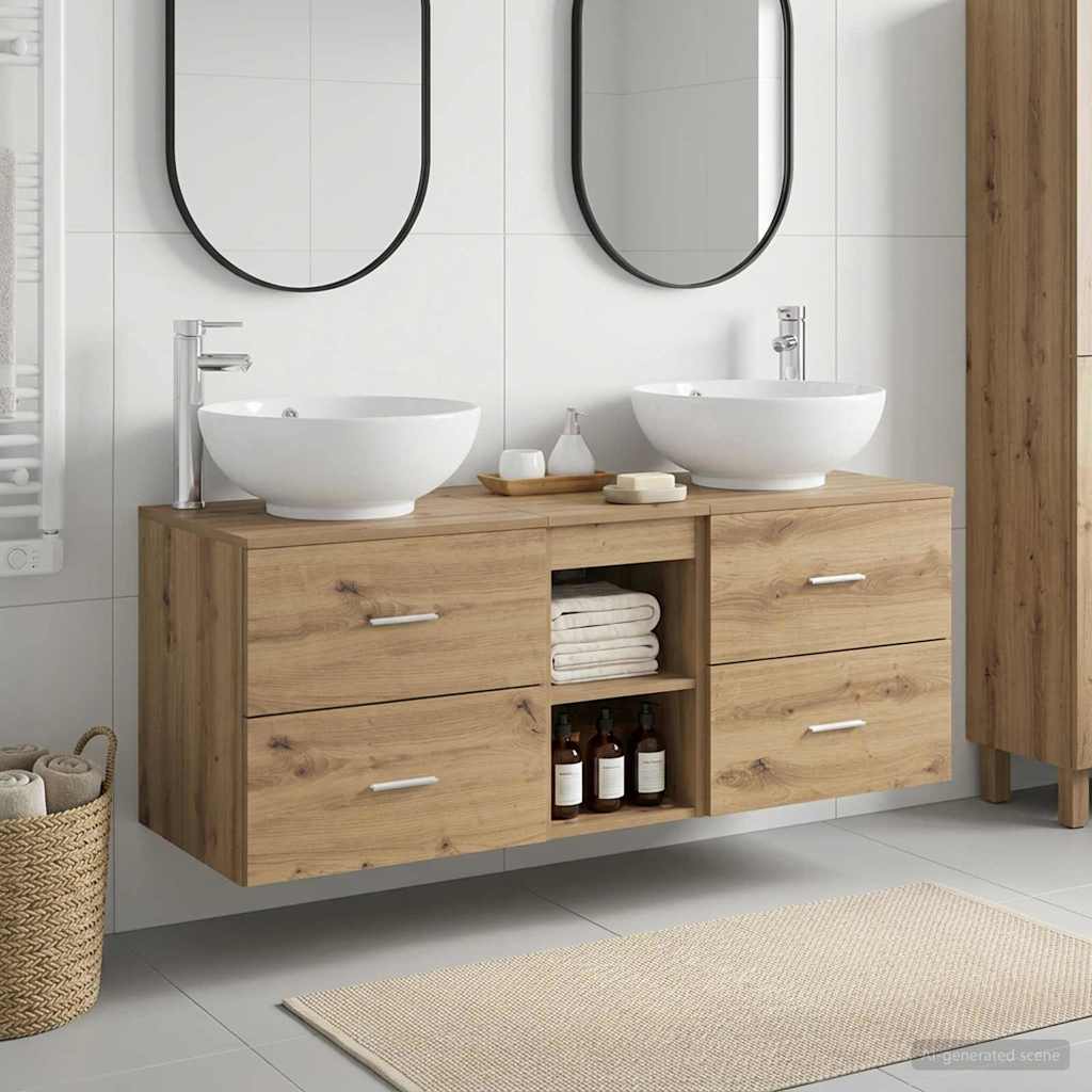 Bathroom Furniture Set 3 pcs Artisan Oak 49.5 x 44.5 x 65 cm