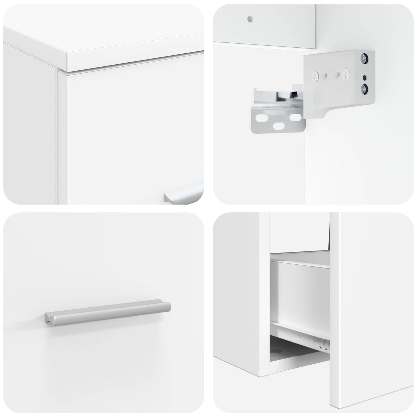 Bathroom Furniture Set 3 pcs White 49.5 x 44.5 x 65 cm