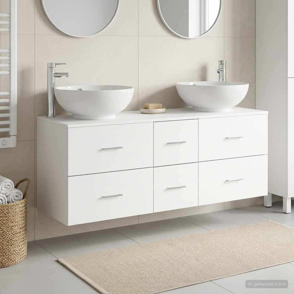 Bathroom Furniture Set 3 pcs White 49.5 x 44.5 x 65 cm