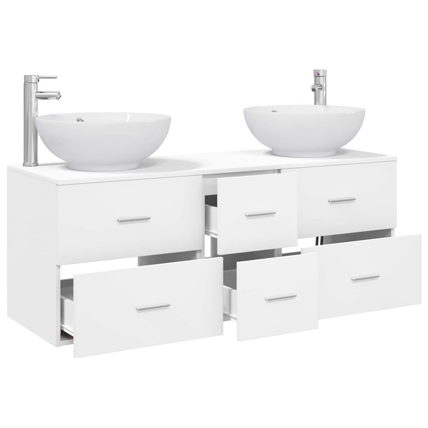 Bathroom Furniture Set 3 pcs White 49.5 x 44.5 x 65 cm