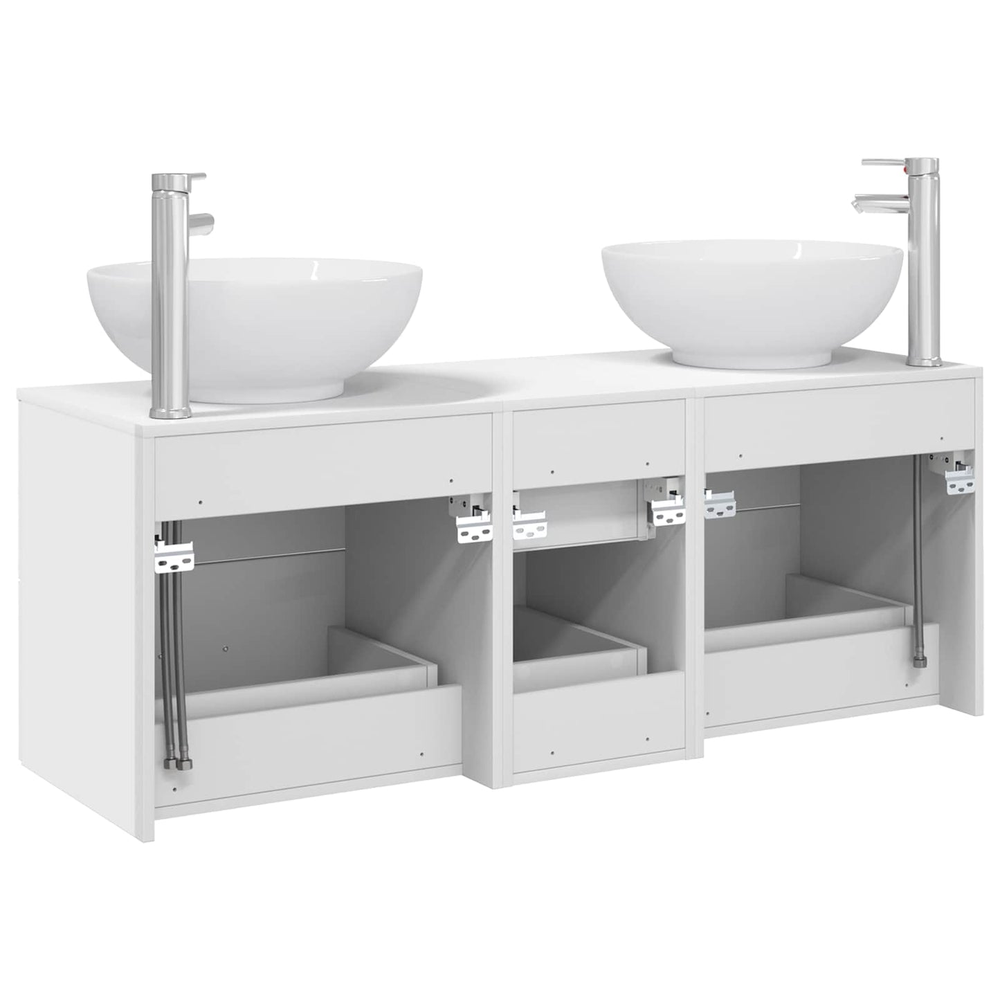 Bathroom Furniture Set 3 pcs White 49.5 x 44.5 x 65 cm