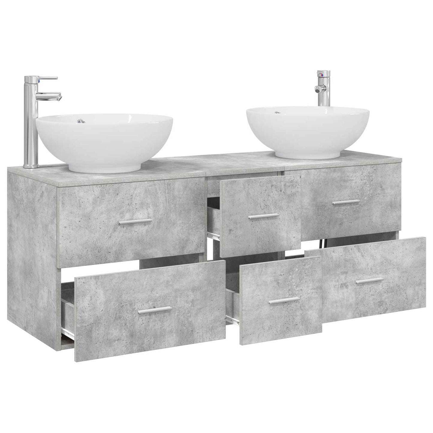 Bathroom Furniture Set 3 pcs Concrete Grey 49.5 x 44.5 x 65 cm