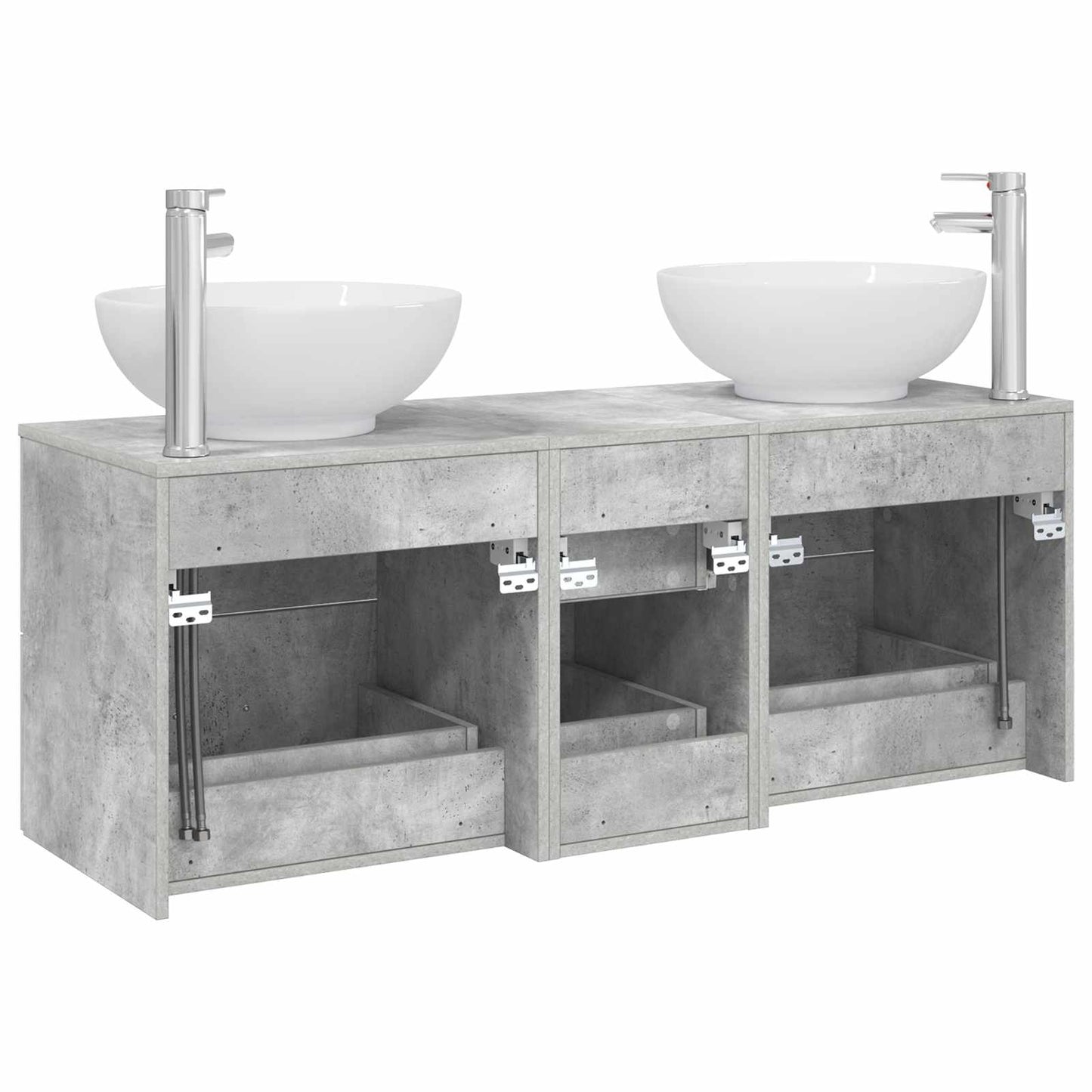 Bathroom Furniture Set 3 pcs Concrete Grey 49.5 x 44.5 x 65 cm