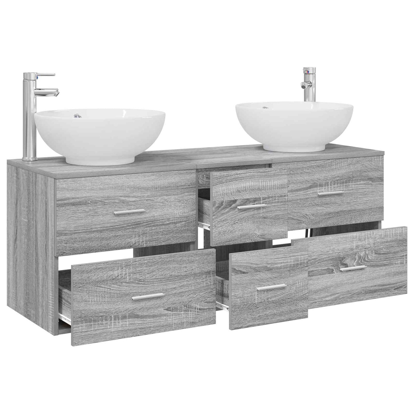 Bathroom Furniture Set 3 pcs Grey Sonoma 49.5 x 44.5 x 65 cm
