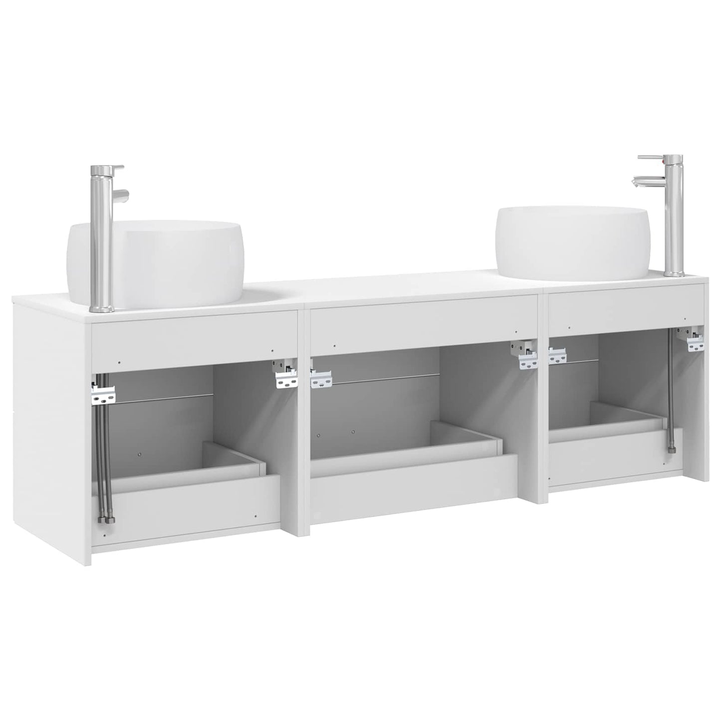 Bathroom Furniture Set 3 pcs White 49.5 x 44.5 x 66 cm