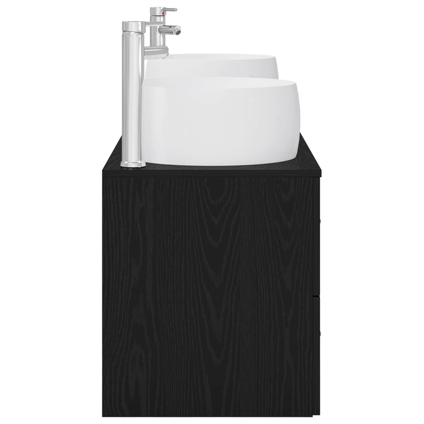 Bathroom Furniture Set 3 pcs Black 49.5 x 44.5 x 66 cm