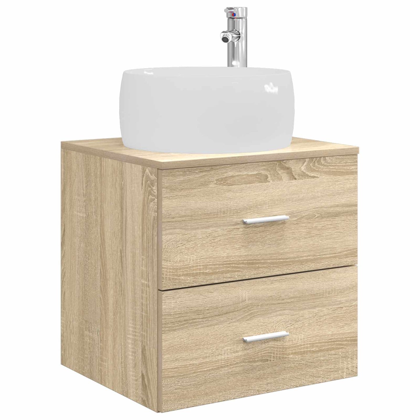 Bathroom Furniture Set 3 pcs Sonoma Oak 49.5 x 44.5 x 66 cm