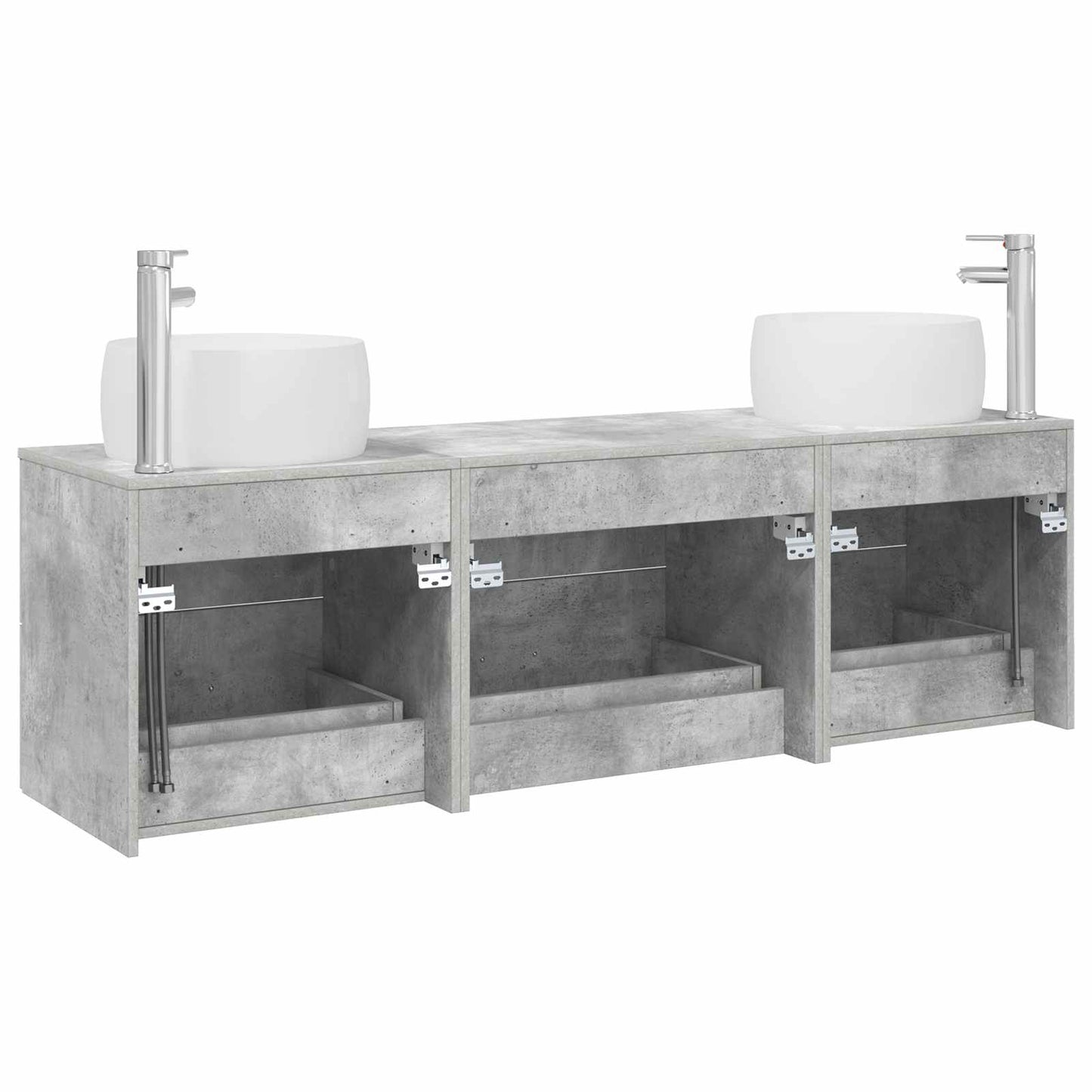 Bathroom Furniture Set 3 pcs Concrete Grey 49.5 x 44.5 x 66 cm