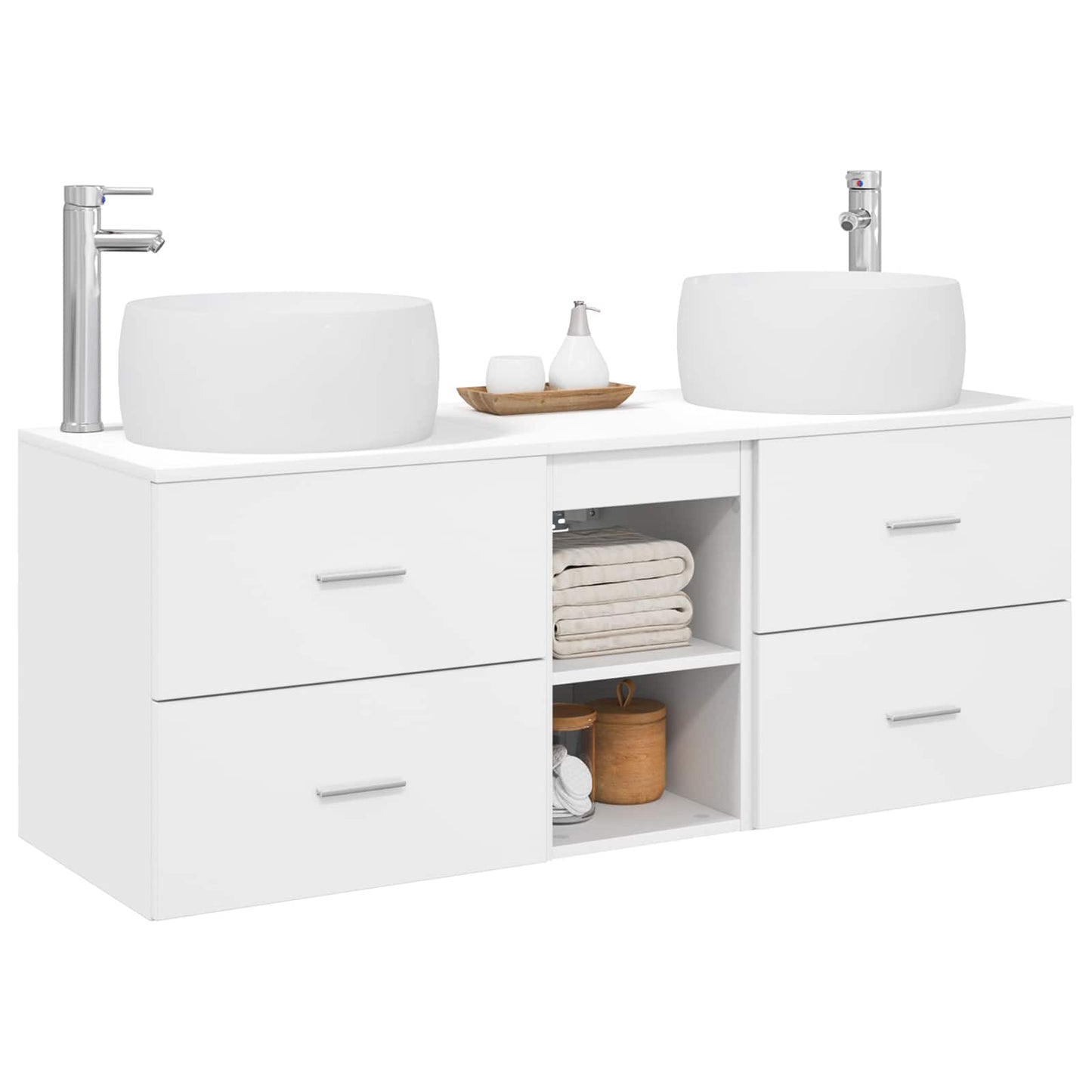 Bathroom Furniture Set 3 pcs White 49.5 x 44.5 x 66 cm
